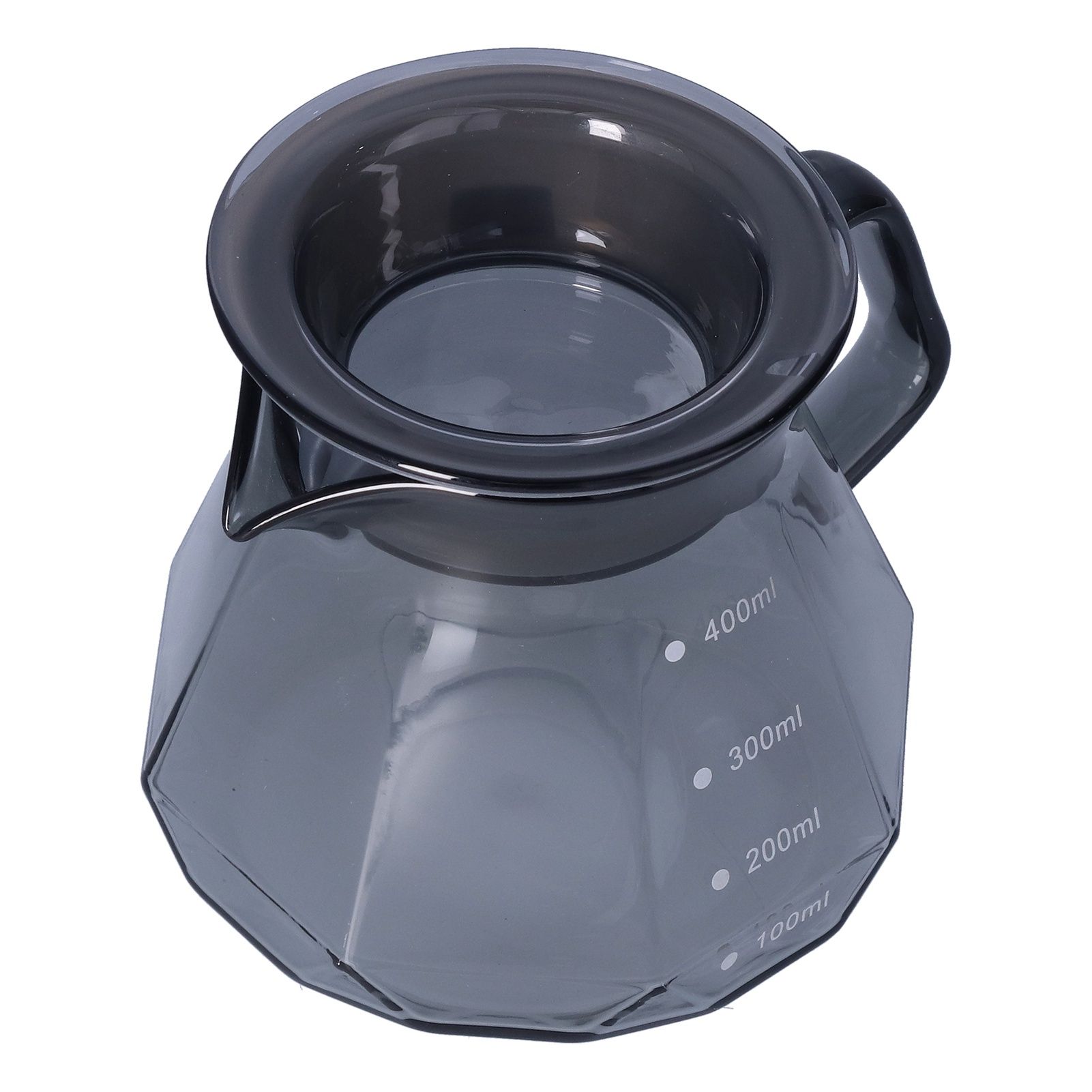 Coffee Kettle Heat Resistant Coffee Sharing Pot Transparent Black Glass Tea Pot for Kitchen Home400ml - Image 5