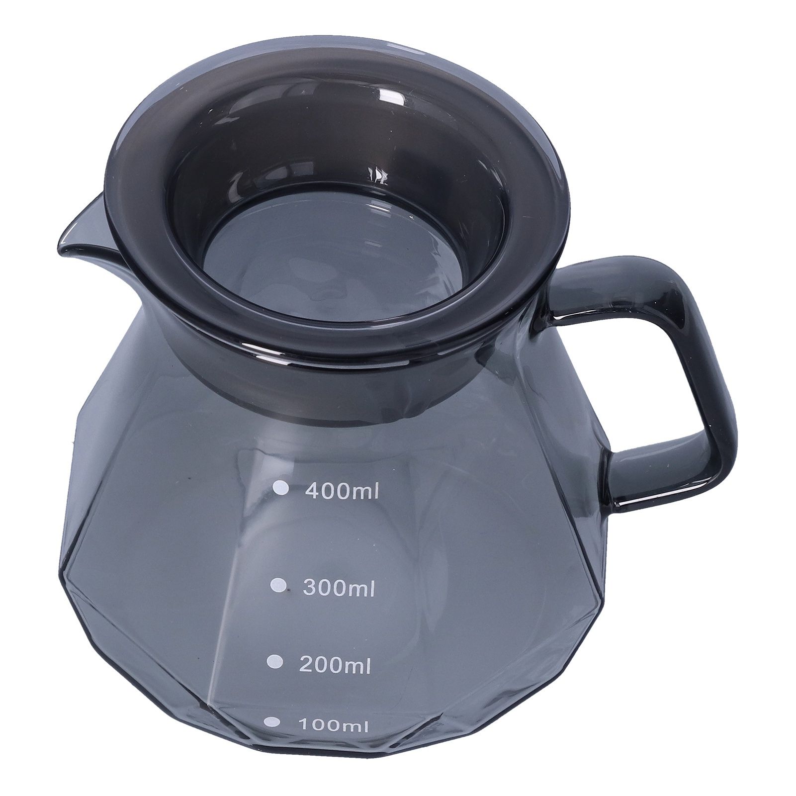 Coffee Kettle Heat Resistant Coffee Sharing Pot Transparent Black Glass Tea Pot for Kitchen Home400ml - Image 7