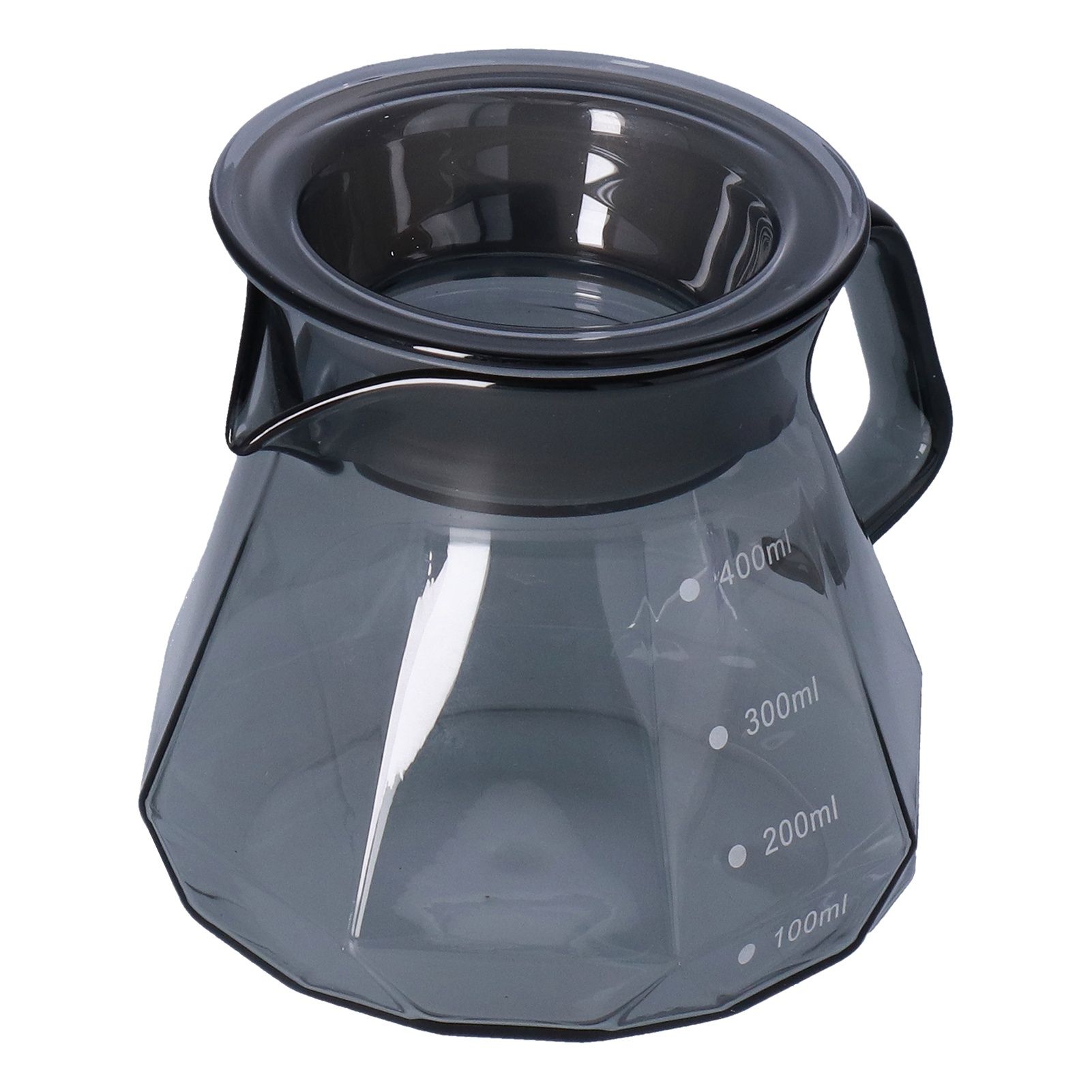 Coffee Kettle Heat Resistant Coffee Sharing Pot Transparent Black Glass Tea Pot for Kitchen Home400ml - Image 8