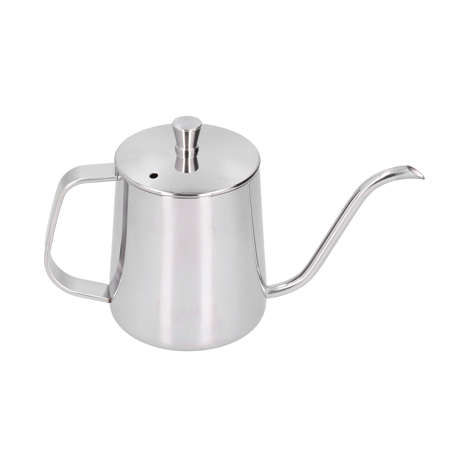 Hand Drip Coffee Pot Stainless Steel Coffee Pouring Kettle Pour Over Gooseneck Tea Pot with LidSilver 350ml - Image 4