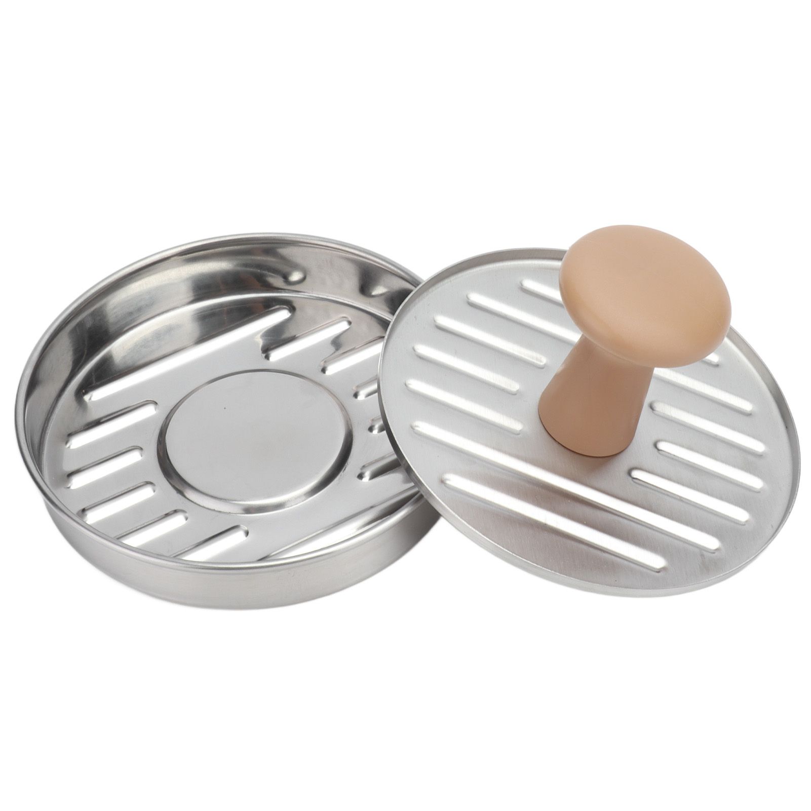 Hamburger Meat Press Stainless Steel Burger Making Tool with Plastic Handle Patty Maker Mold - Image 7