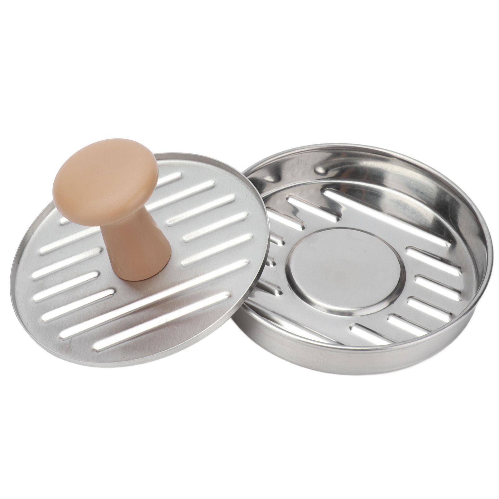 Hamburger Meat Press Stainless Steel Burger Making Tool with Plastic Handle Patty Maker Mold - Image 8