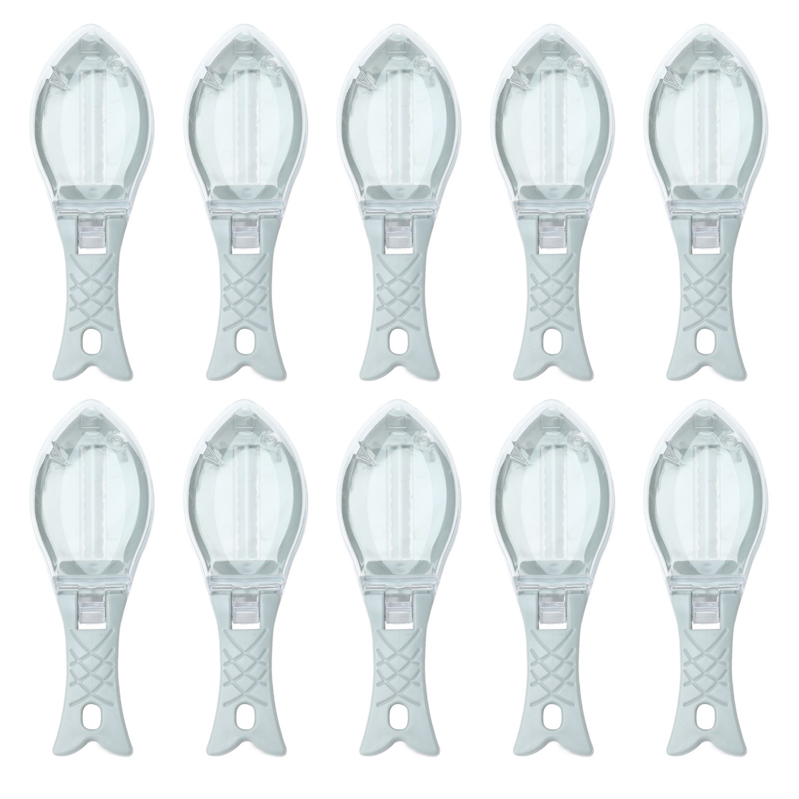 10Pcs Fish Scale Remover Portable Hand Held Hangable Compact Efficient Fish Scaler Brush for Kitchen Restaurant - Image 1