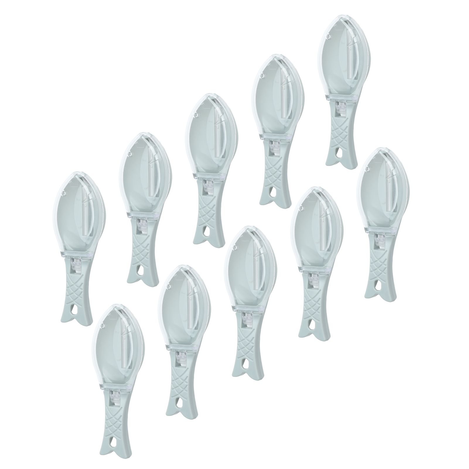 10Pcs Fish Scale Remover Portable Hand Held Hangable Compact Efficient Fish Scaler Brush for Kitchen Restaurant - Image 2