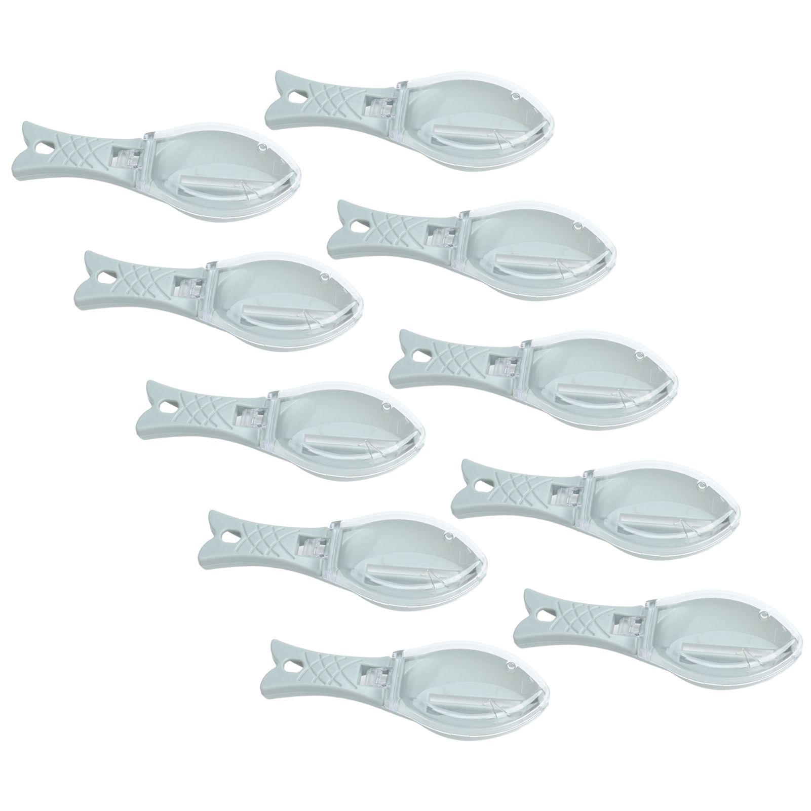 10Pcs Fish Scale Remover Portable Hand Held Hangable Compact Efficient Fish Scaler Brush for Kitchen Restaurant - Image 3