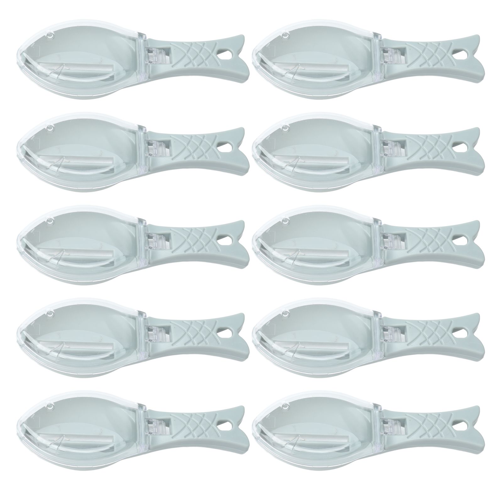 10Pcs Fish Scale Remover Portable Hand Held Hangable Compact Efficient Fish Scaler Brush for Kitchen Restaurant - Image 8