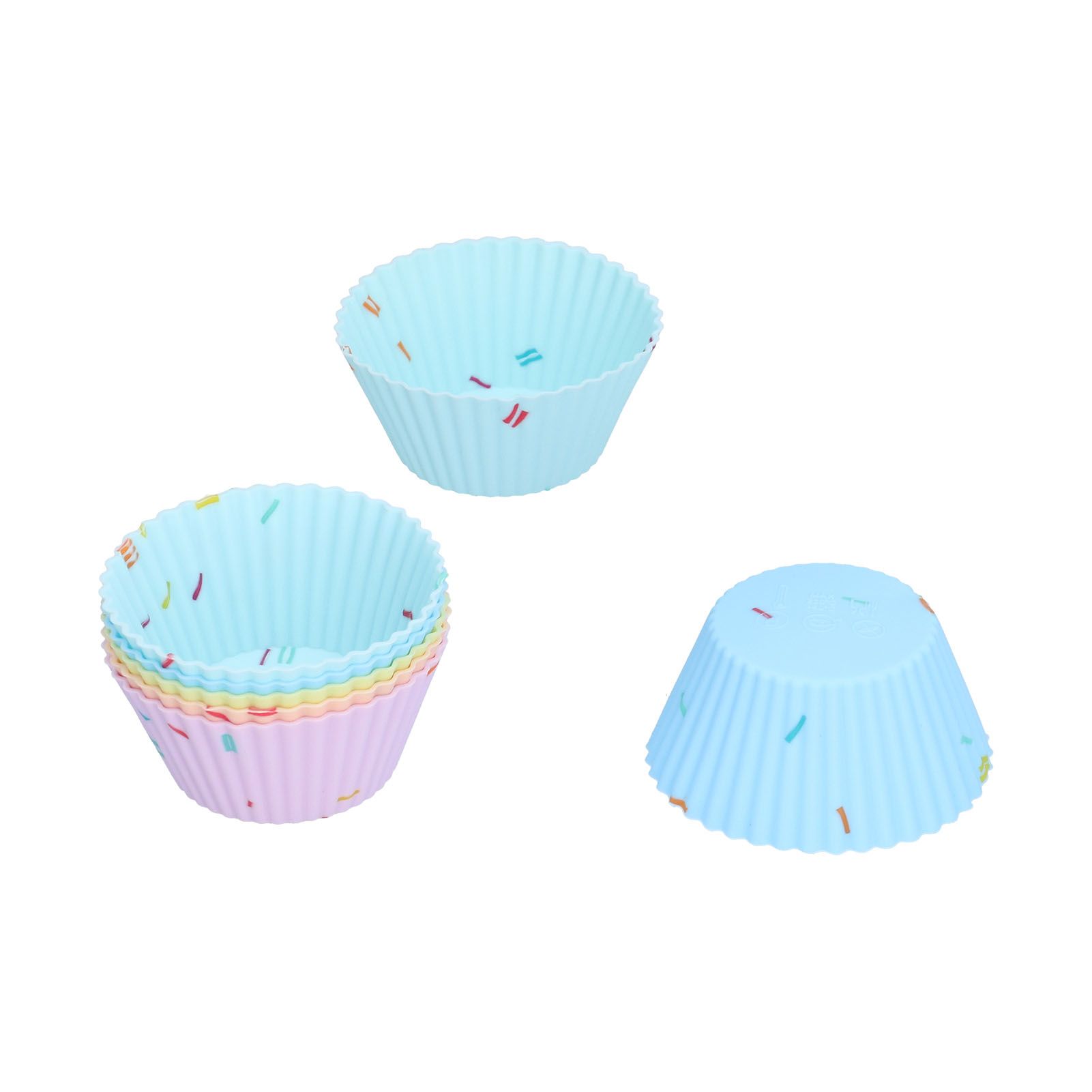 20Pcs Silicone Cupcake Mold Non Stick Reusable Baking Molds for Muffin Biscuits Cheese Cake PastriesRound - Image 2