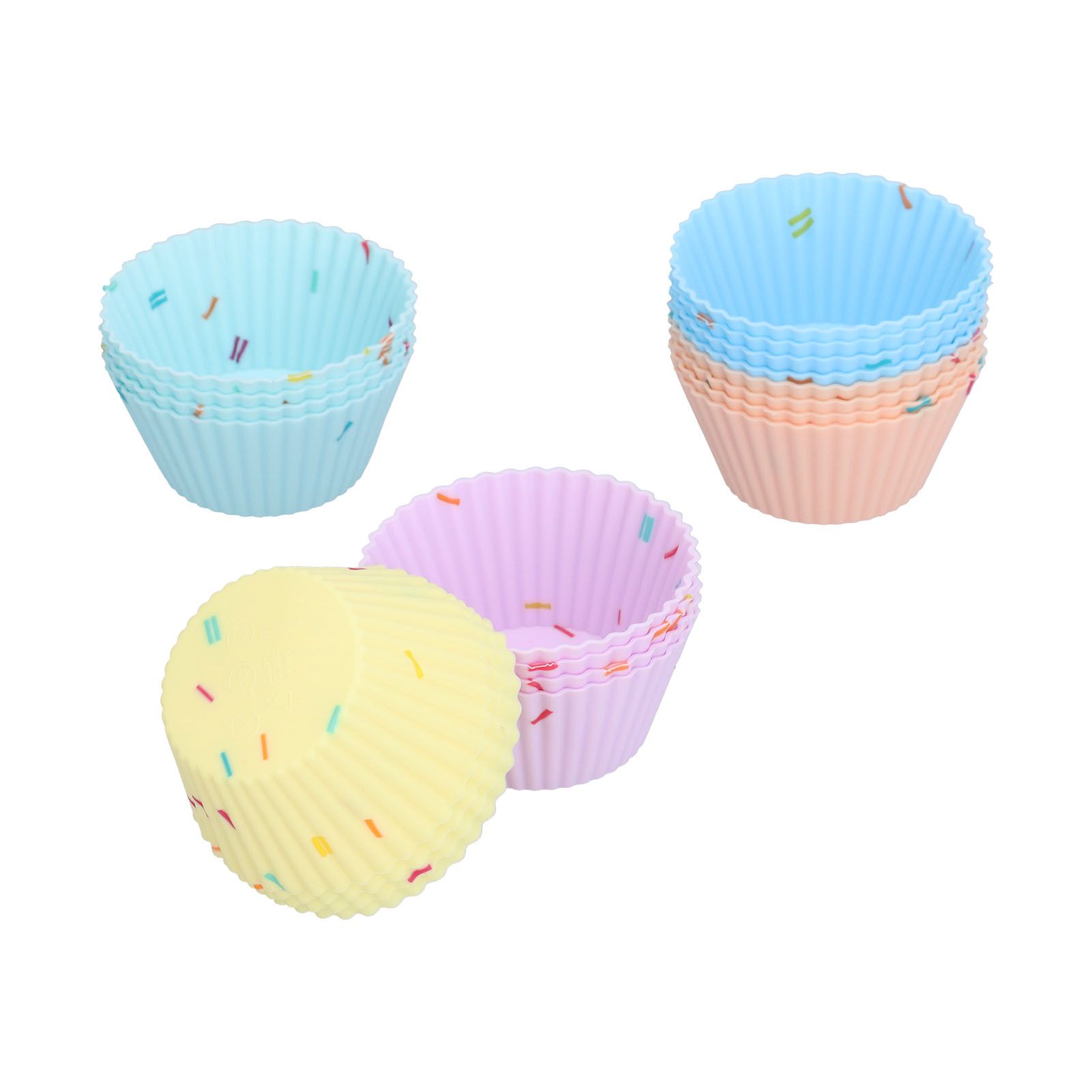 20Pcs Silicone Cupcake Mold Non Stick Reusable Baking Molds for Muffin Biscuits Cheese Cake PastriesRound - Image 5