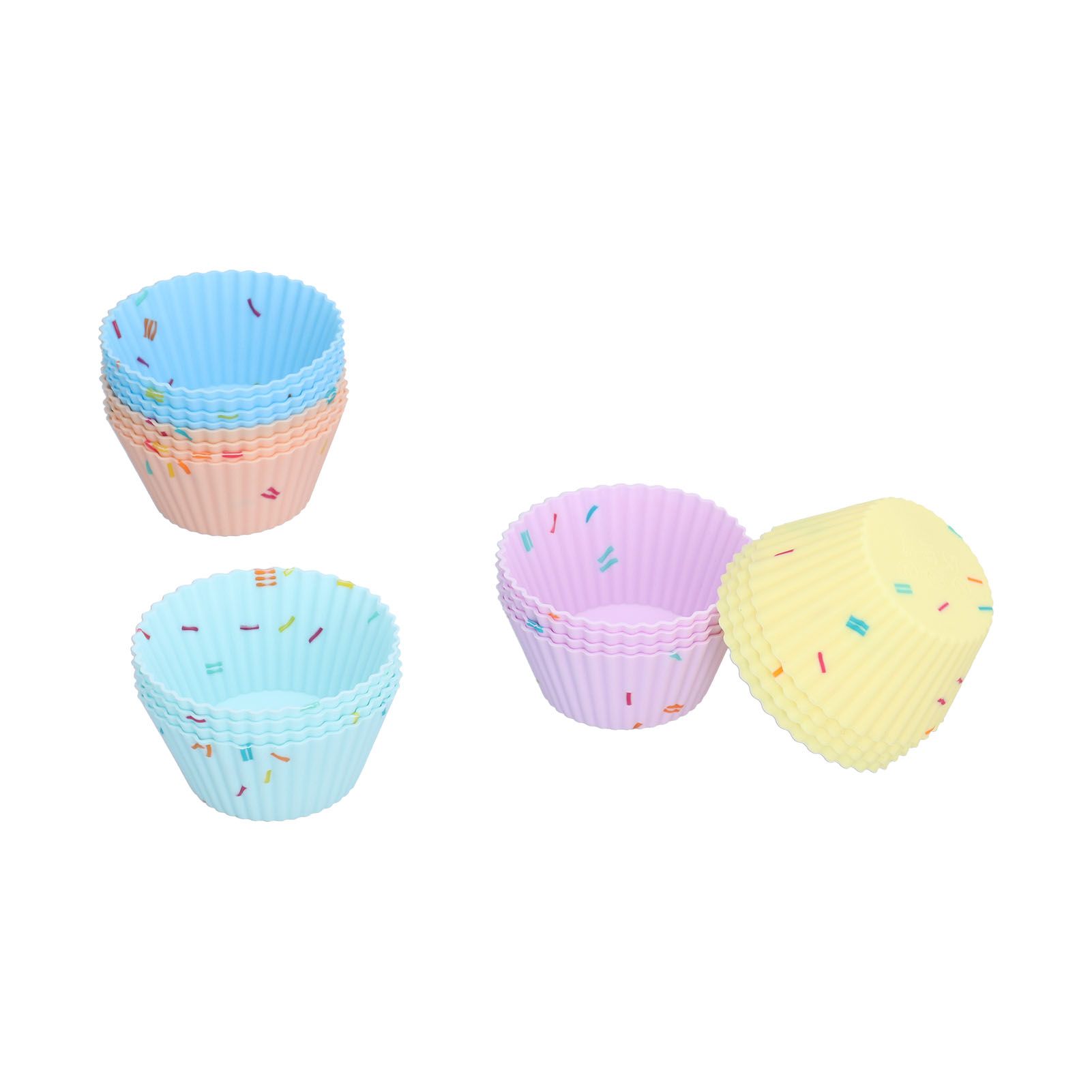 20Pcs Silicone Cupcake Mold Non Stick Reusable Baking Molds for Muffin Biscuits Cheese Cake PastriesRound - Image 7