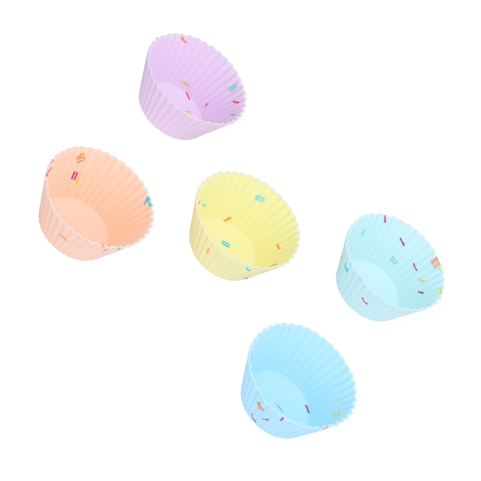 20Pcs Silicone Cupcake Mold Non Stick Reusable Baking Molds for Muffin Biscuits Cheese Cake PastriesRound - Image 8
