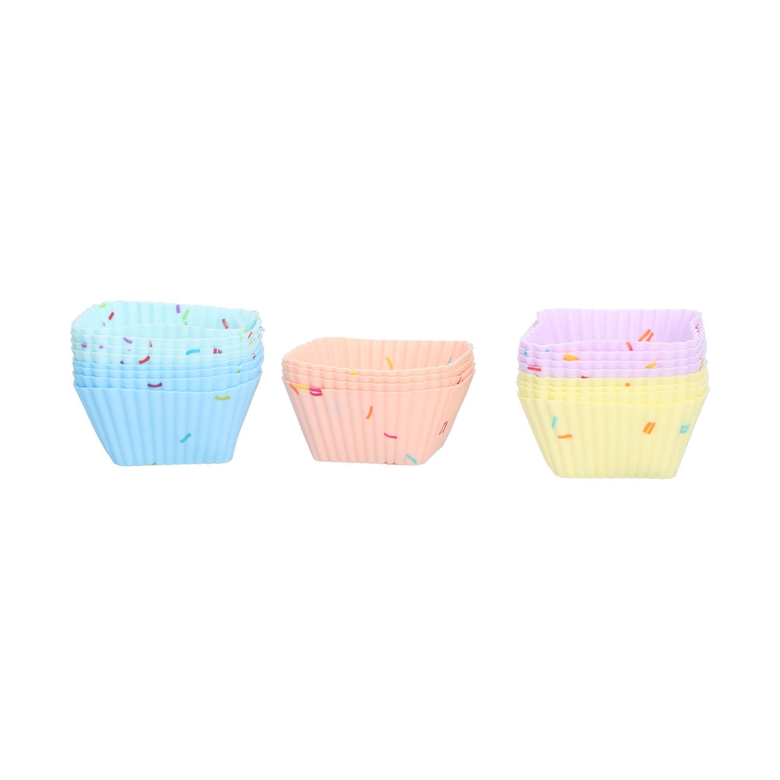 20Pcs Silicone Cupcake Mold Non Stick Reusable Baking Molds for Muffin Biscuits Cheese Cake PastriesSquare - Image 6
