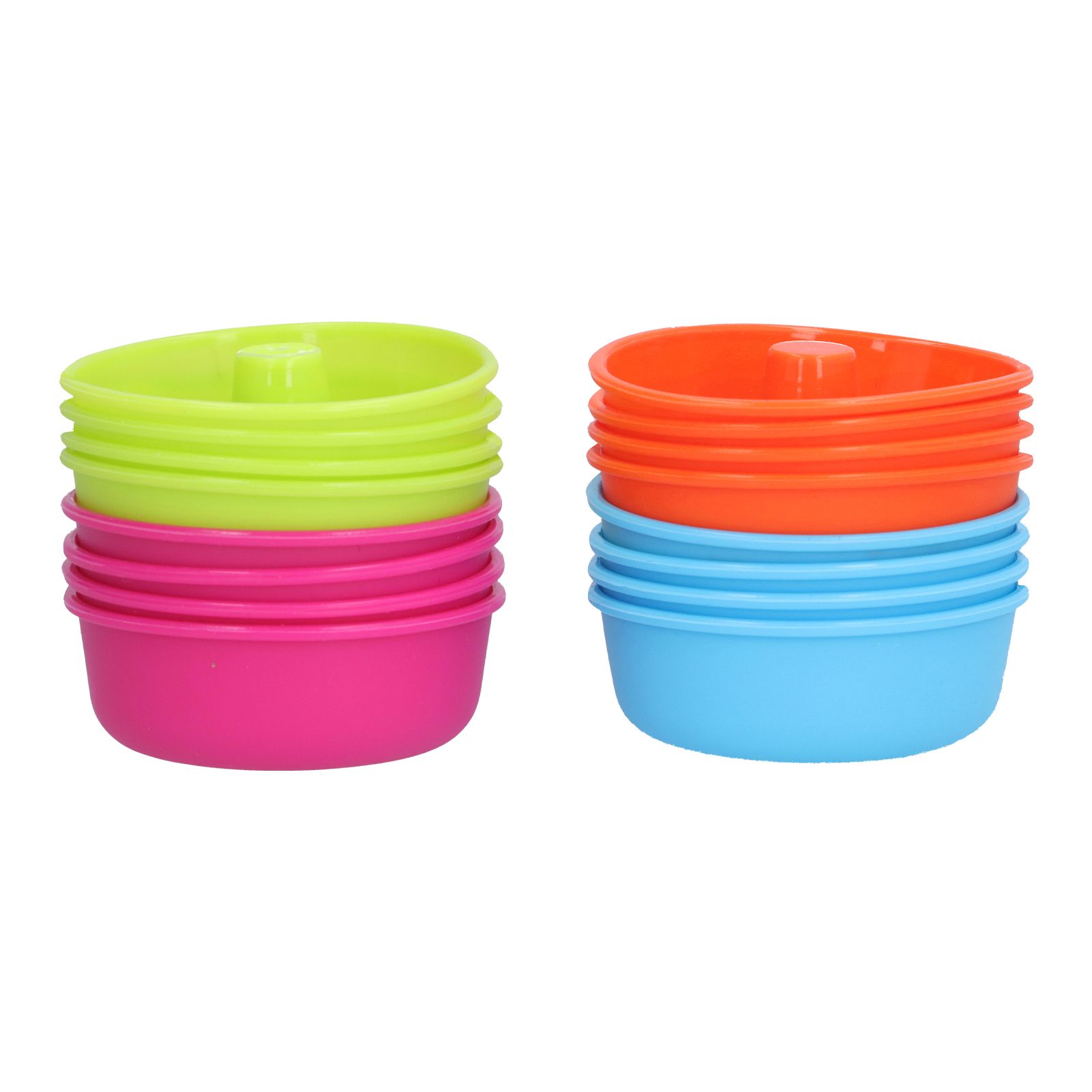 16pcs Donut Mold Bright Colors Reusable Cleanable Reliable Baking Cups for Pastries Puddings - Image 3