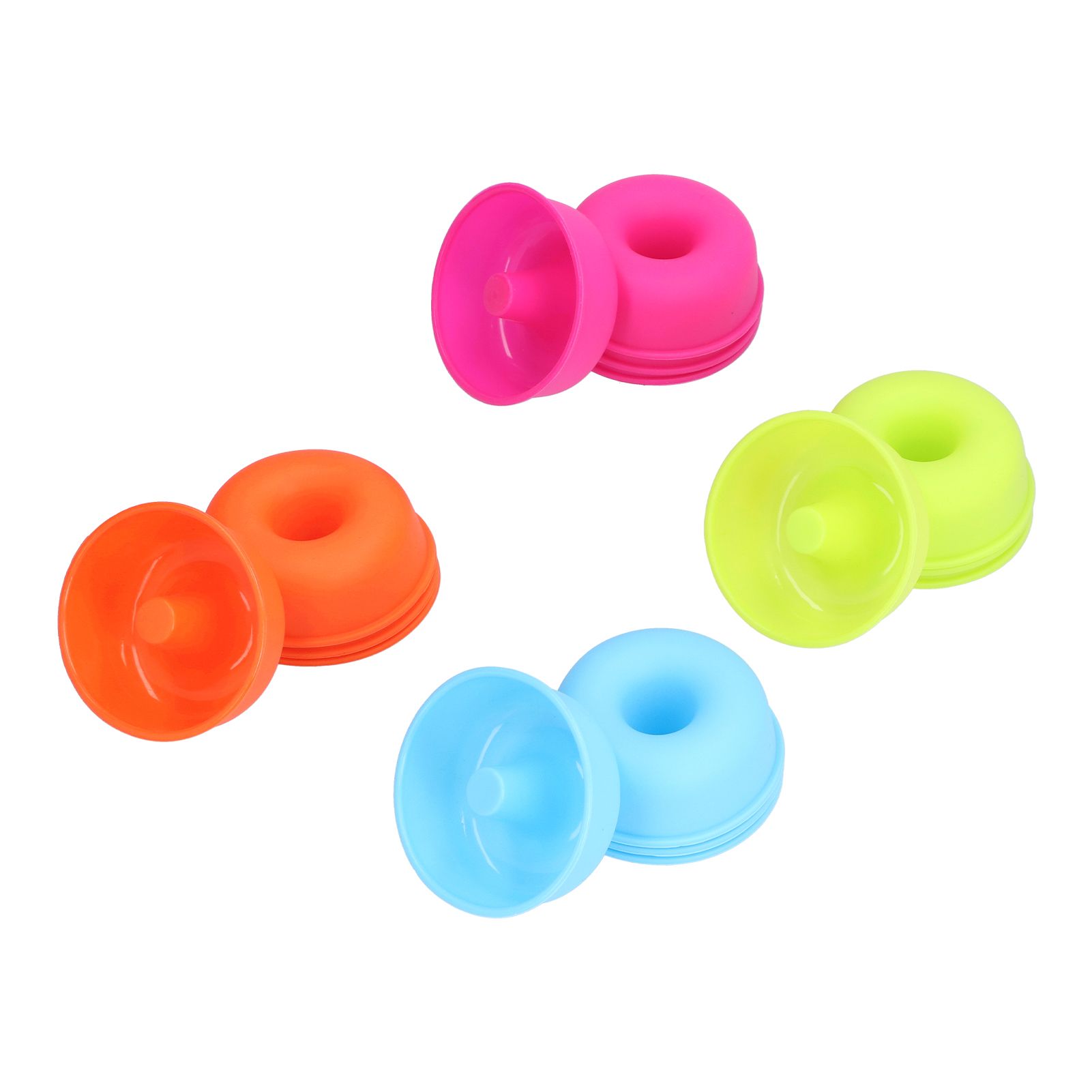 16pcs Donut Mold Bright Colors Reusable Cleanable Reliable Baking Cups for Pastries Puddings - Image 5