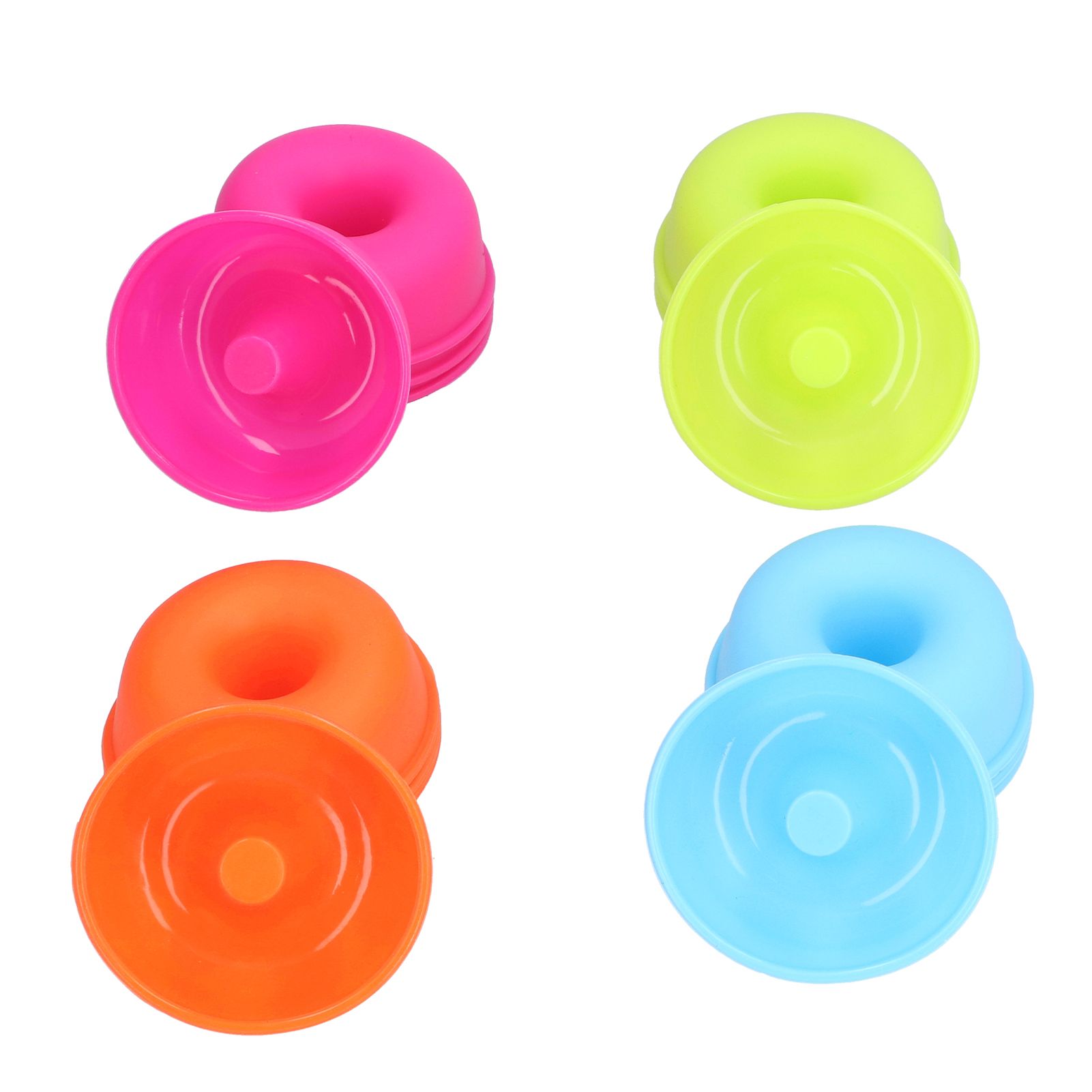 16pcs Donut Mold Bright Colors Reusable Cleanable Reliable Baking Cups for Pastries Puddings - Image 6