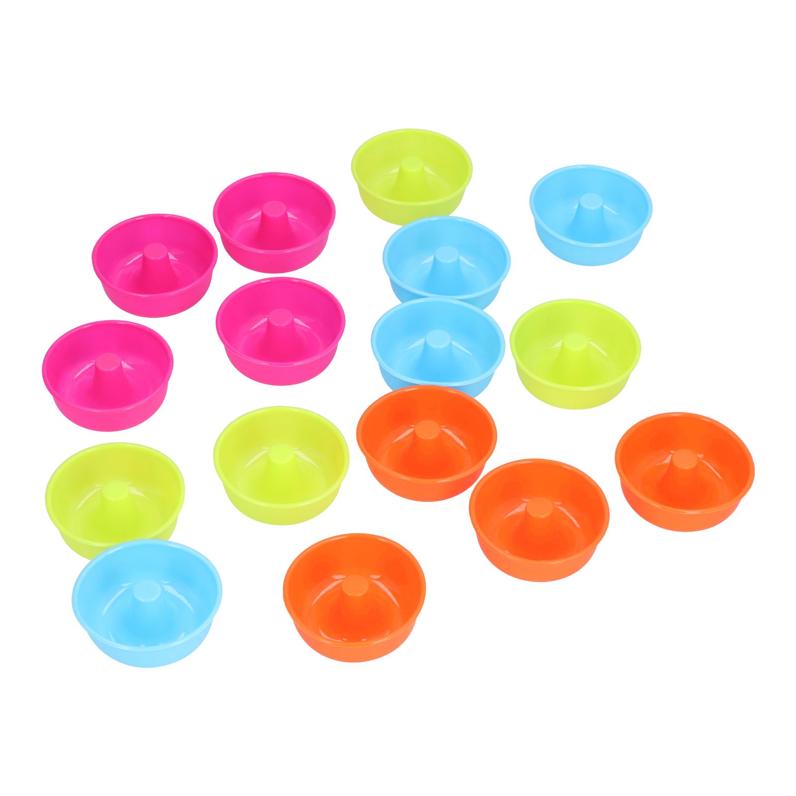 16pcs Donut Mold Bright Colors Reusable Cleanable Reliable Baking Cups for Pastries Puddings - Image 7