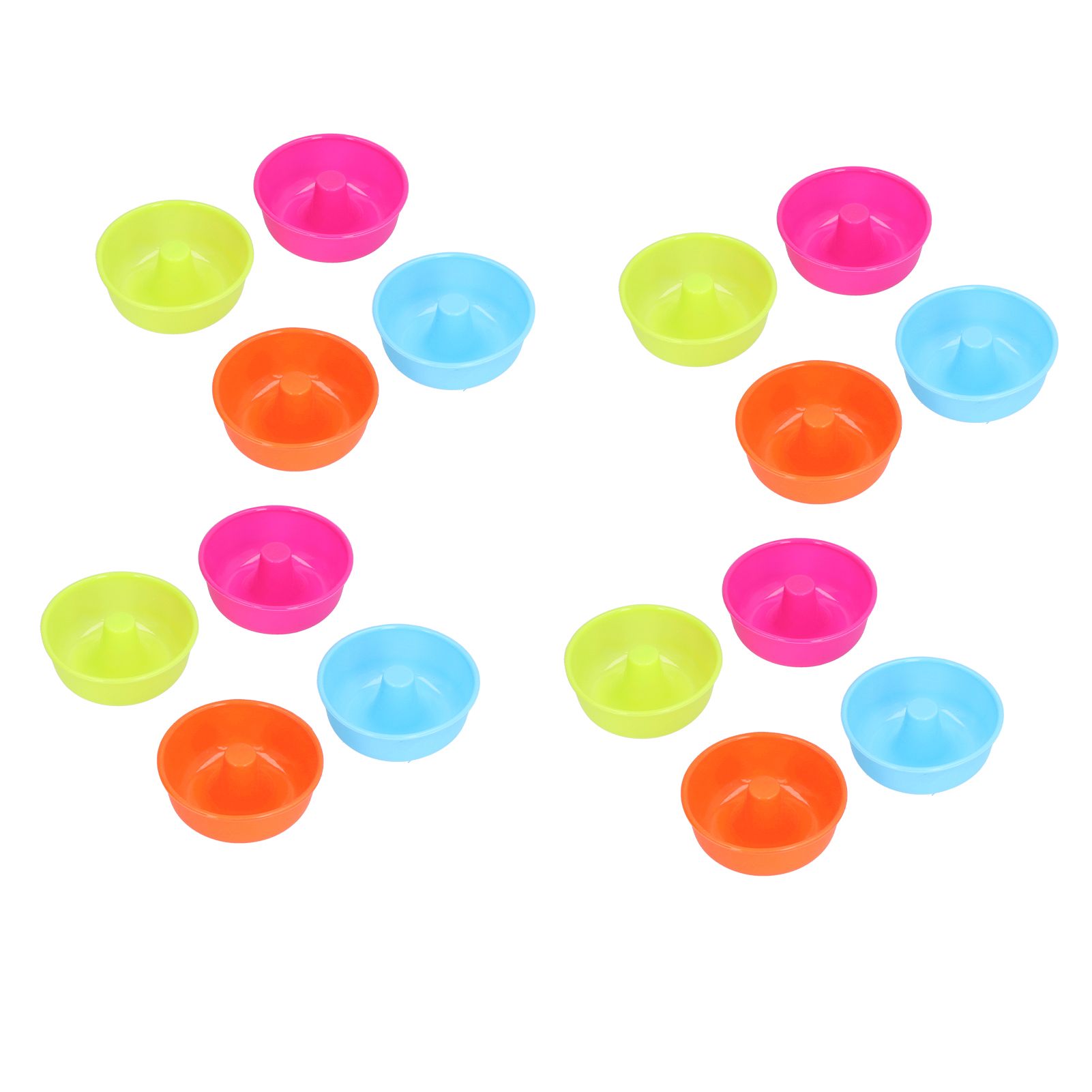 16pcs Donut Mold Bright Colors Reusable Cleanable Reliable Baking Cups for Pastries Puddings - Image 8