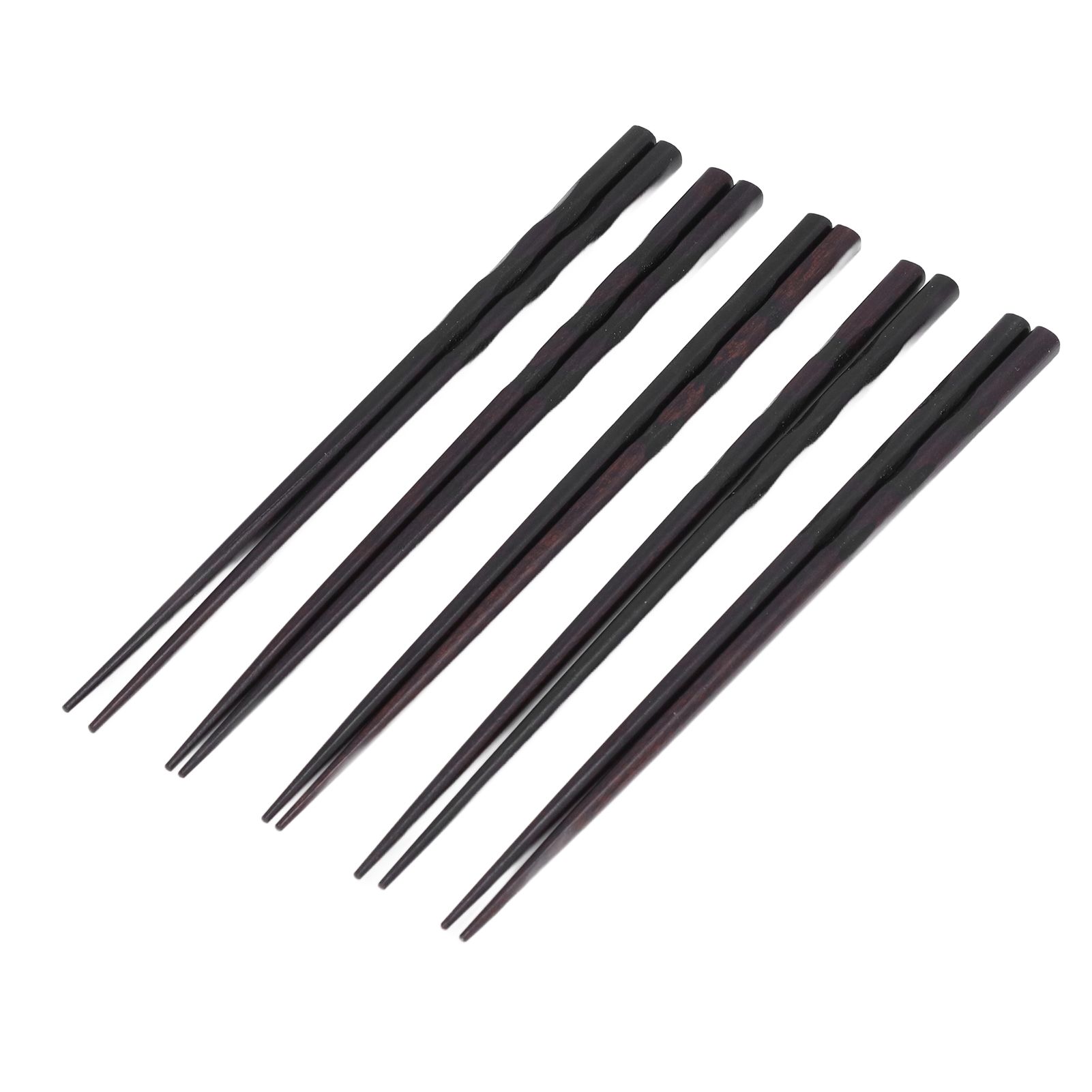 5 Pairs Chopsticks Ironwood Black Round Reusable 23cm/9.1in Long for Japanese Style Tableware Classic - Image 6