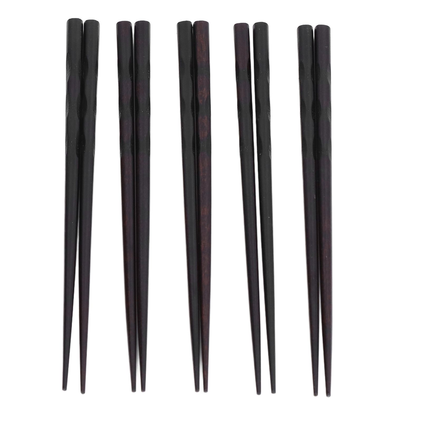 5 Pairs Chopsticks Ironwood Black Round Reusable 23cm/9.1in Long for Japanese Style Tableware Classic - Image 7