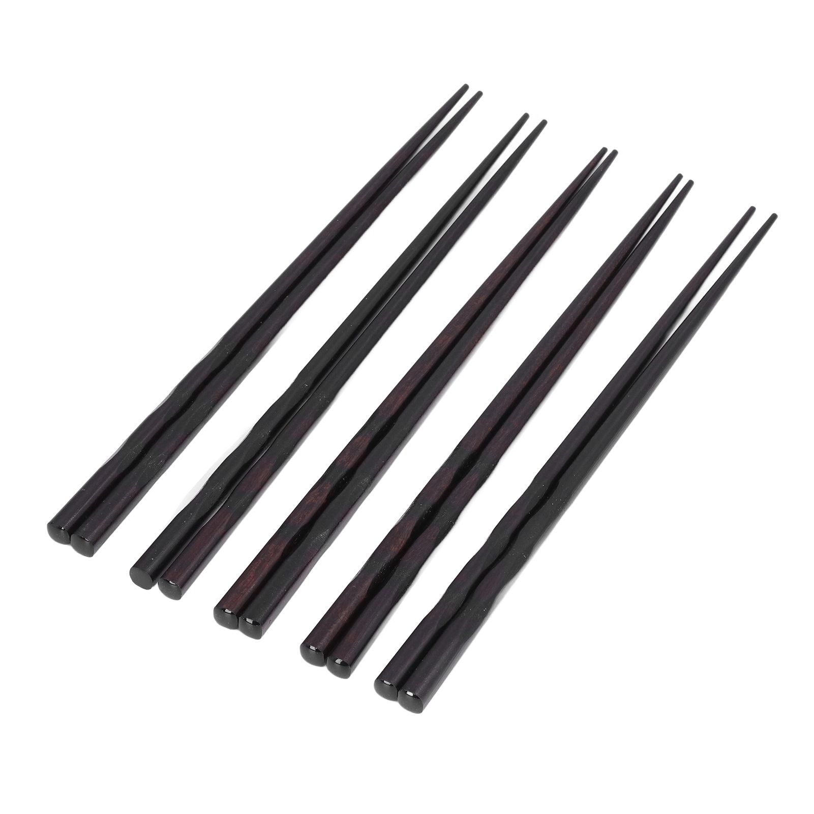 5 Pairs Chopsticks Ironwood Black Round Reusable 23cm/9.1in Long for Japanese Style Tableware Classic - Image 8