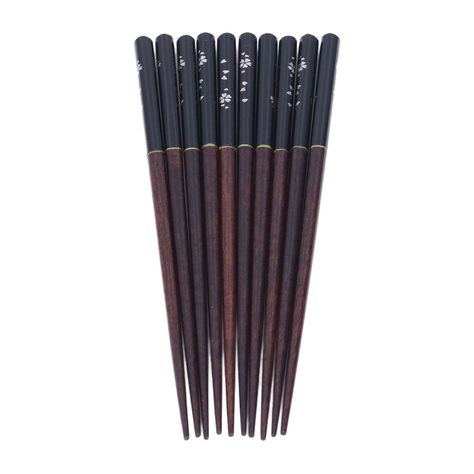5 Pairs Chopsticks Phoebe Zhennan Printing Reusable 23cm/9.1in Long Safe for Japanese Style Box TablewareBlack - Image 6