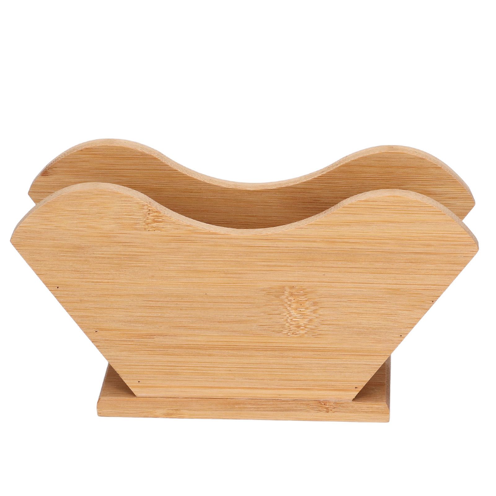 Coffee Filter Paper Holder Bamboo Countertop Reusable V Shape Tissue Dispenser for Home - Image 1