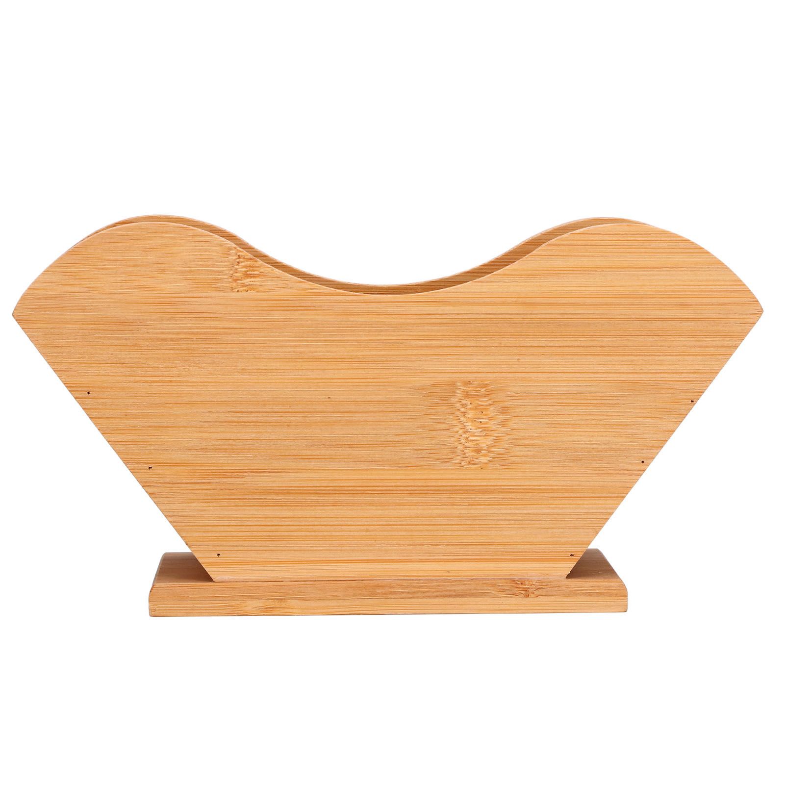 Coffee Filter Paper Holder Bamboo Countertop Reusable V Shape Tissue Dispenser for Home - Image 2