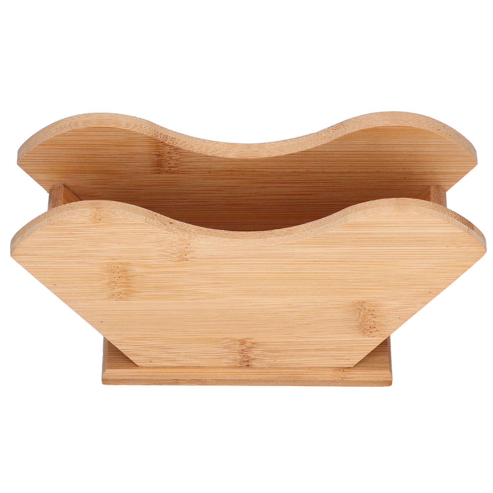 Coffee Filter Paper Holder Bamboo Countertop Reusable V Shape Tissue Dispenser for Home - Image 3