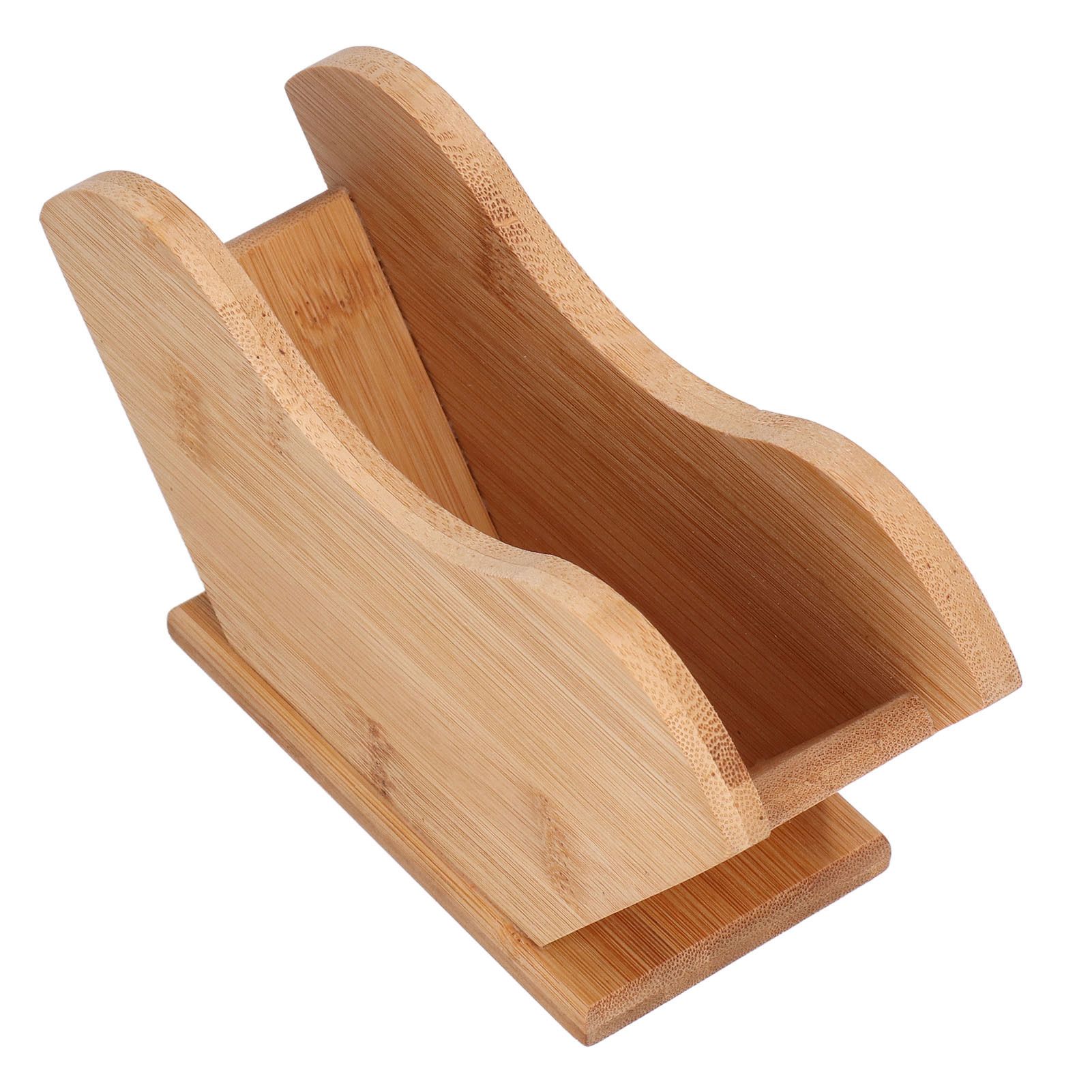 Coffee Filter Paper Holder Bamboo Countertop Reusable V Shape Tissue Dispenser for Home - Image 5