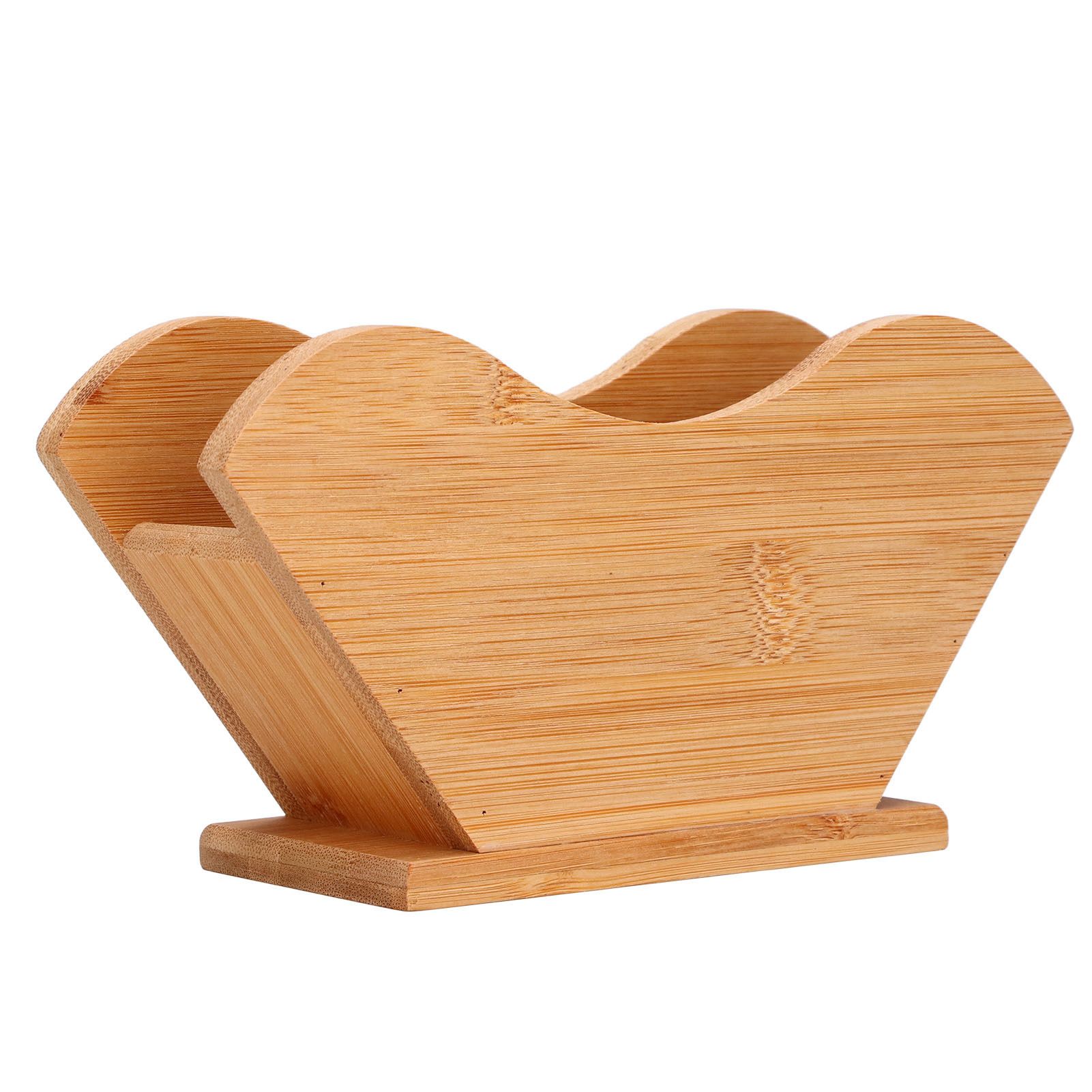 Coffee Filter Paper Holder Bamboo Countertop Reusable V Shape Tissue Dispenser for Home - Image 6