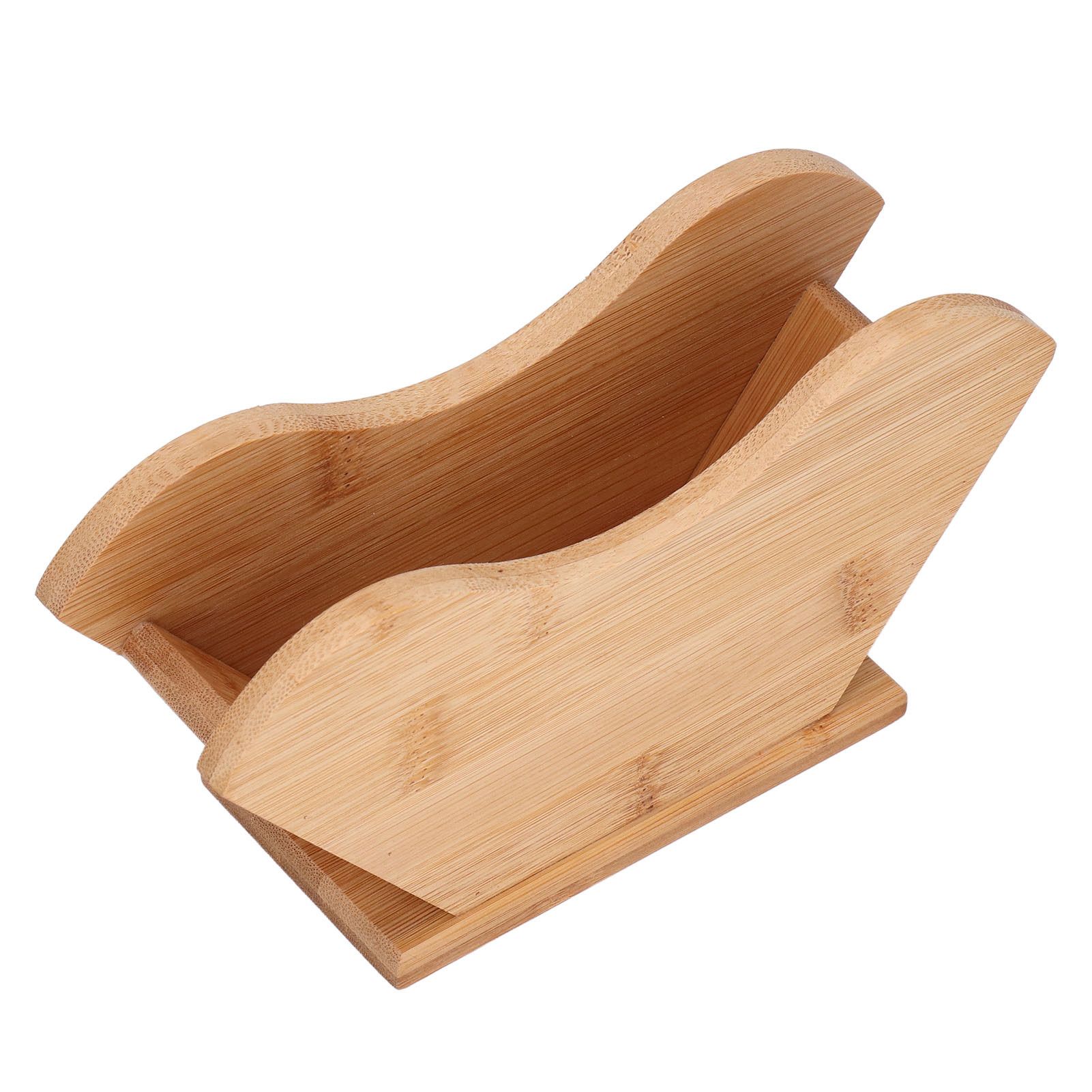 Coffee Filter Paper Holder Bamboo Countertop Reusable V Shape Tissue Dispenser for Home - Image 7