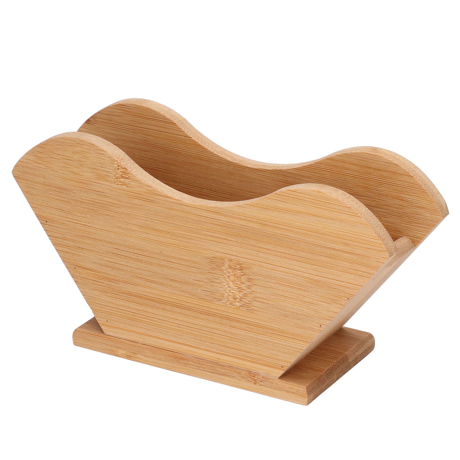 Coffee Filter Paper Holder Bamboo Countertop Reusable V Shape Tissue Dispenser for Home - Image 8