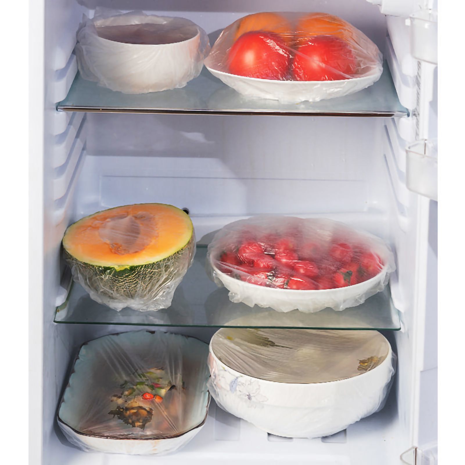 100PCS Disposable Food Storage Cover Elastic Food Wraps Harmless Transparent Wrap Food Cover for Household - Image 3