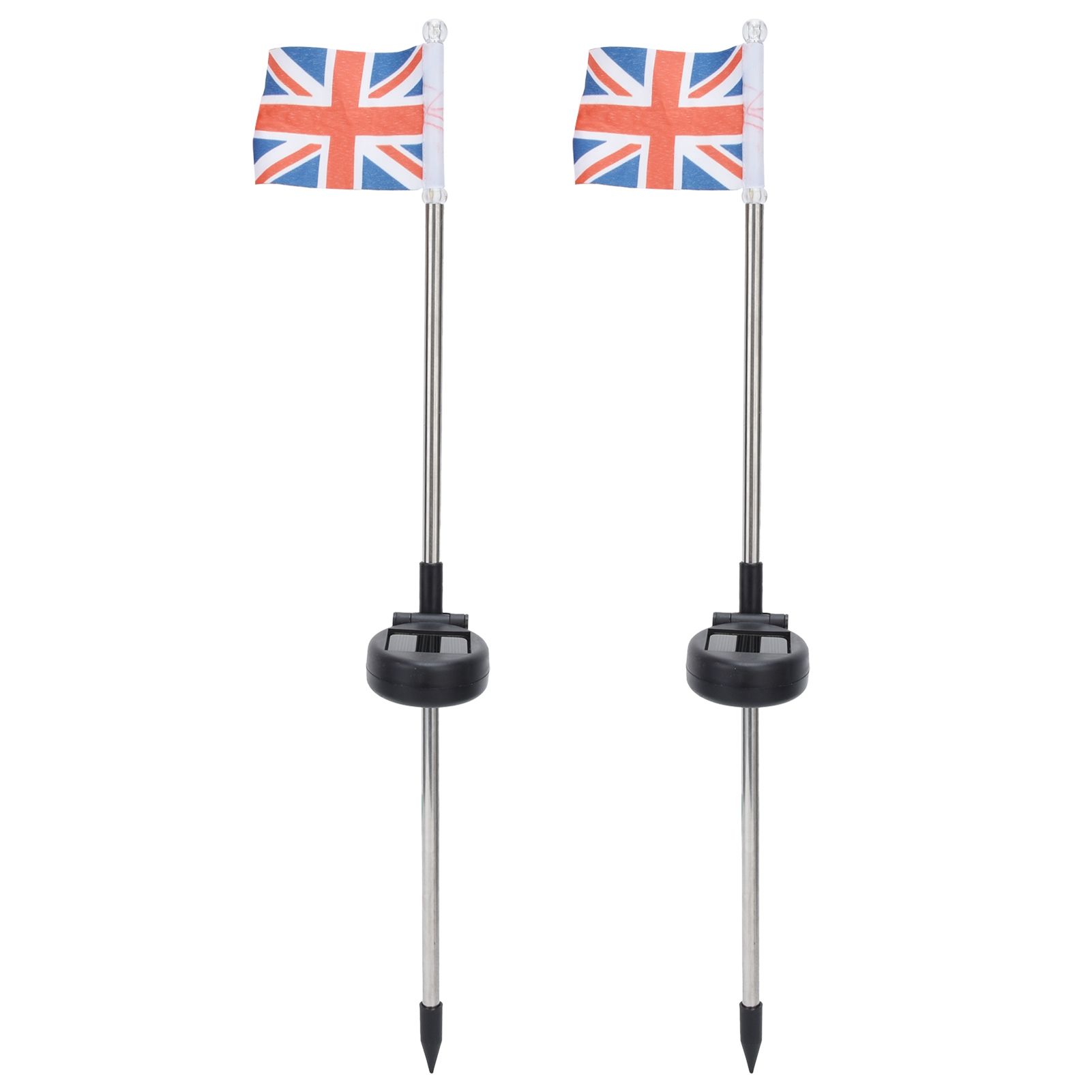 2PCS Solar UK Flag Light LED Solar Garden Lawn Lamp for Outdoor Landscape Decoration White Light - Image 1