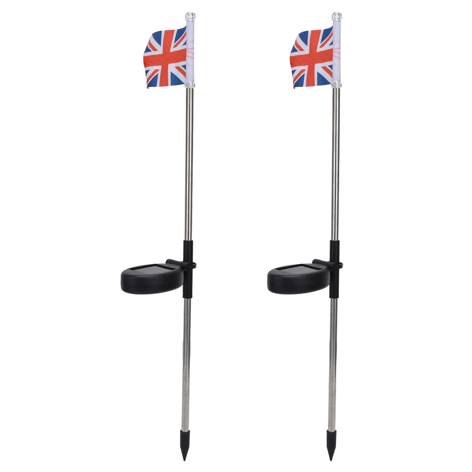 2PCS Solar UK Flag Light LED Solar Garden Lawn Lamp for Outdoor Landscape Decoration White Light - Image 2