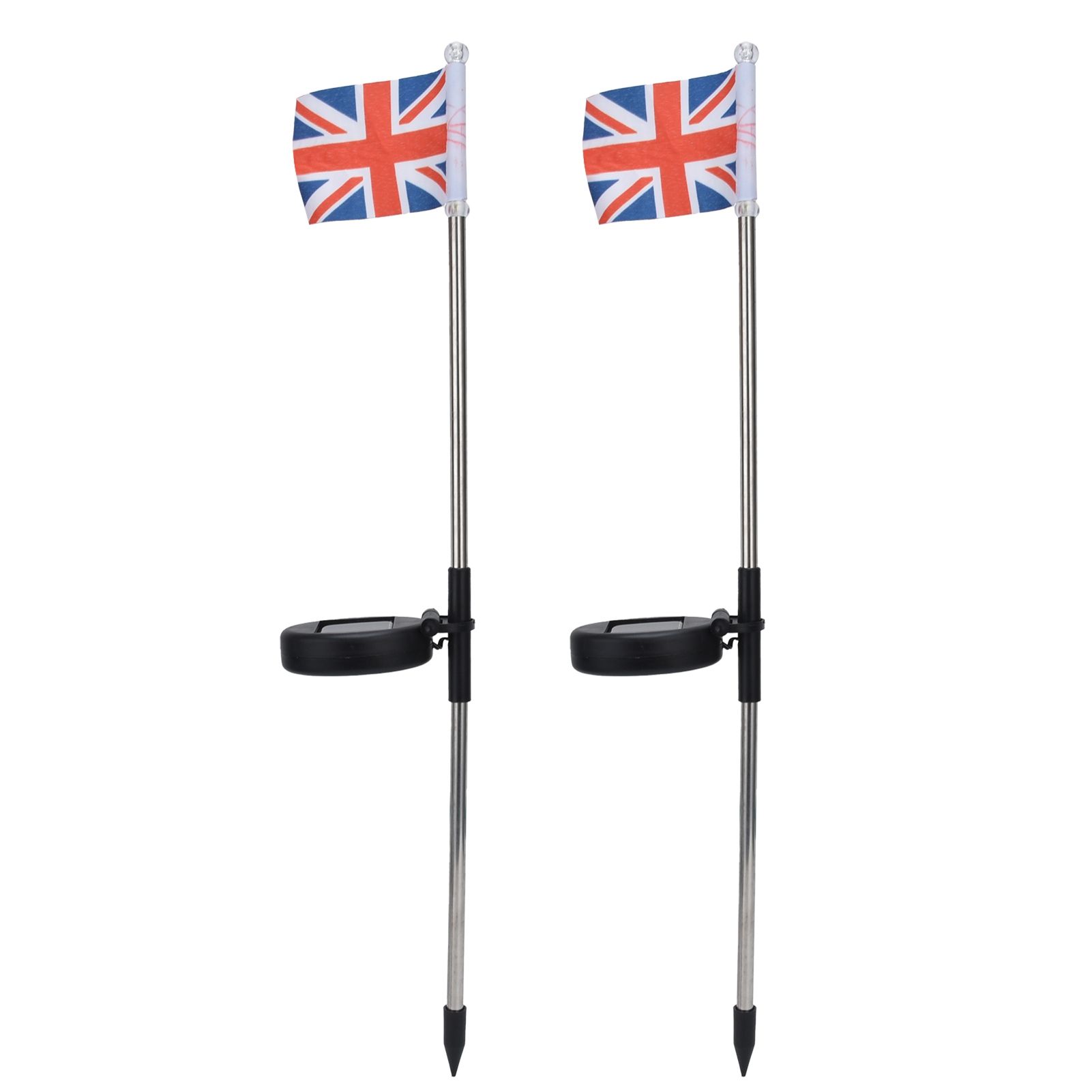 2PCS Solar UK Flag Light LED Solar Garden Lawn Lamp for Outdoor Landscape Decoration White Light - Image 4