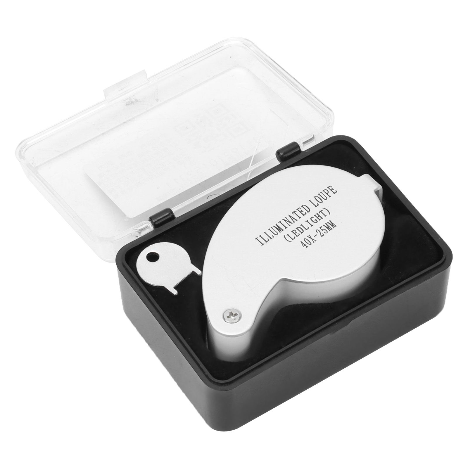 Jewelry Magnifier 40X Portable Illuminated Jewelry Loupe Magnifying Glasses for Detecting Identifying - Image 1