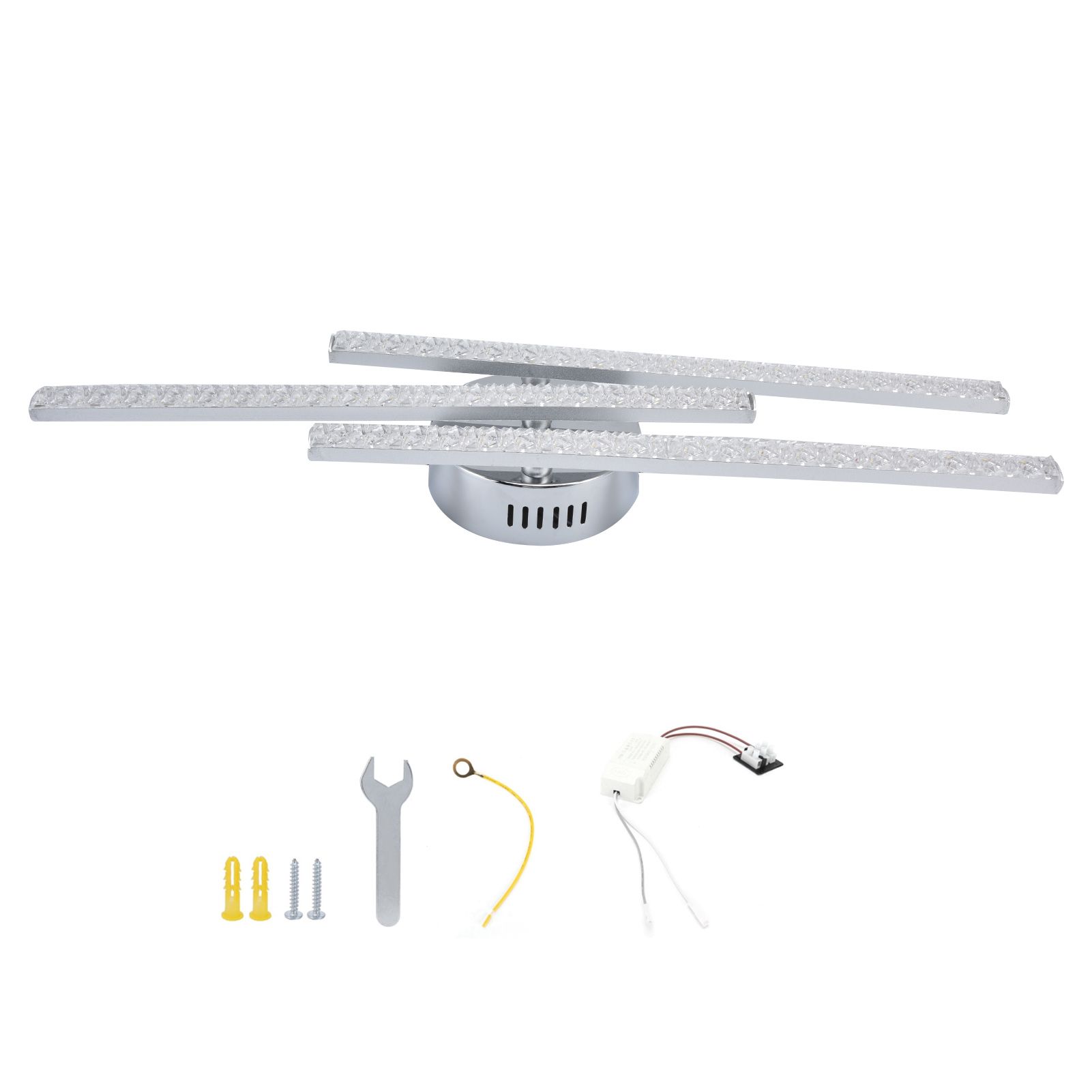 3‑Strips LED Ceiling Lamp Modern Ceiling‑Mounted Light Living Room Bedroom Decoration AC85‑265VWarm Light - Image 1