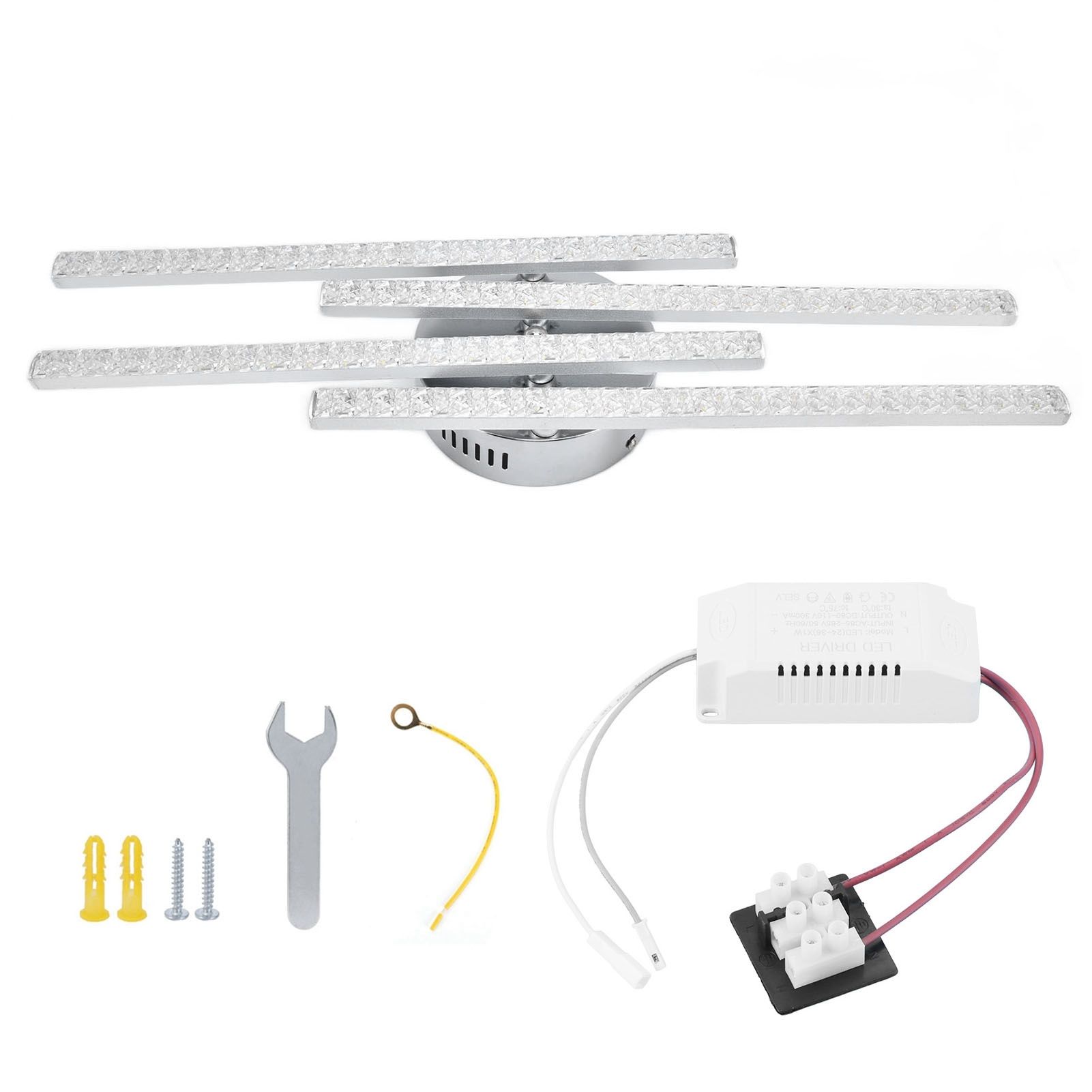 4-Strip Ceiling Light Nordic Modern LED Ceiling Lamp Home Office Coffee Shop Decoration AC85-265VWhite Light - Image 1