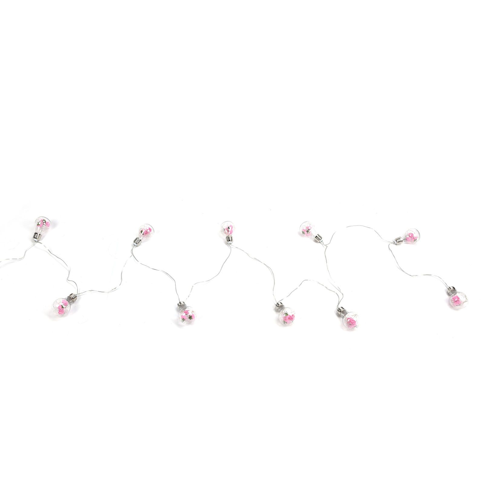 Light String 100LEDs Copper Wire Light String Artificial Rose E27 Bulb Children's Room Bedroom Decorative Lamp - Image 2