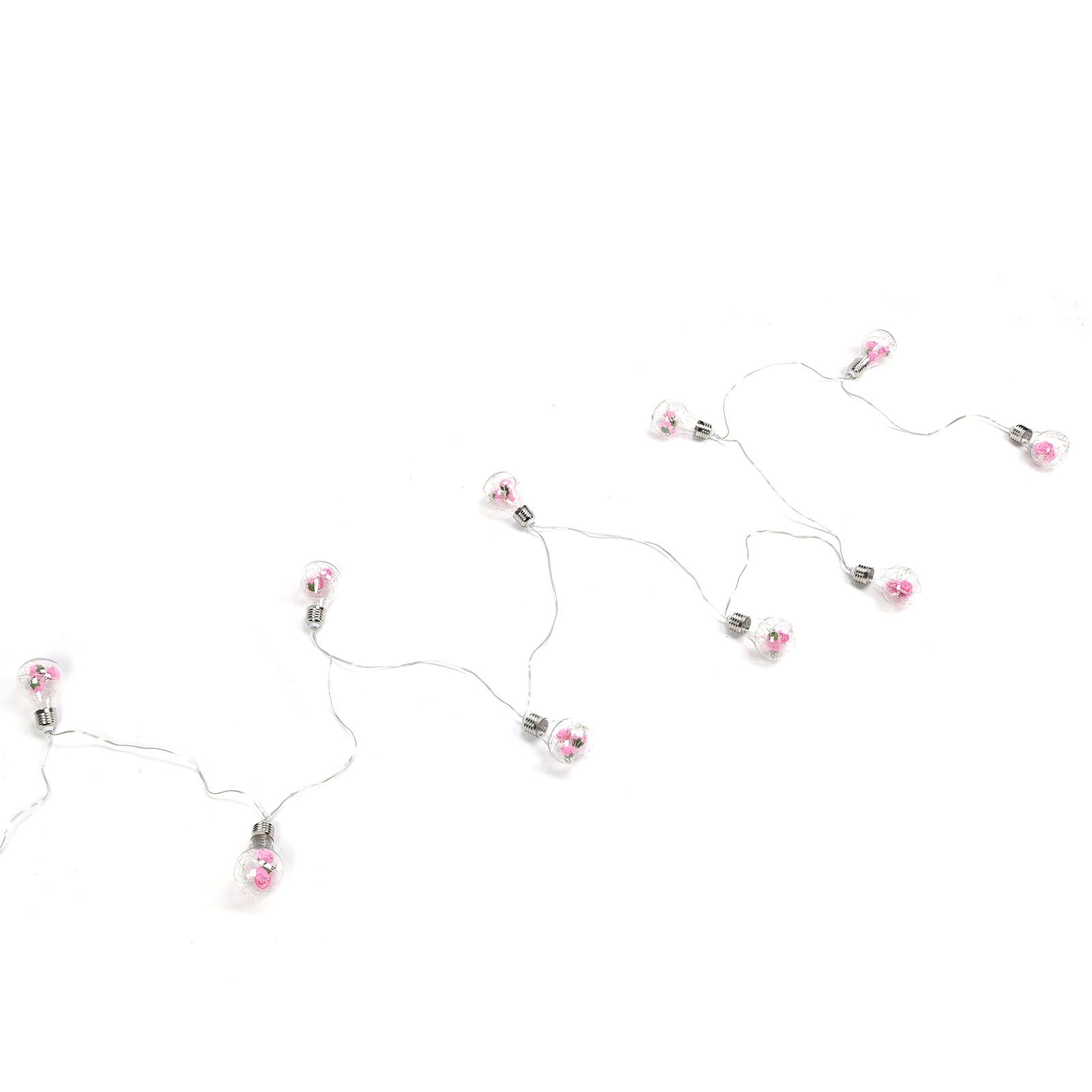 Light String 100LEDs Copper Wire Light String Artificial Rose E27 Bulb Children's Room Bedroom Decorative Lamp - Image 3