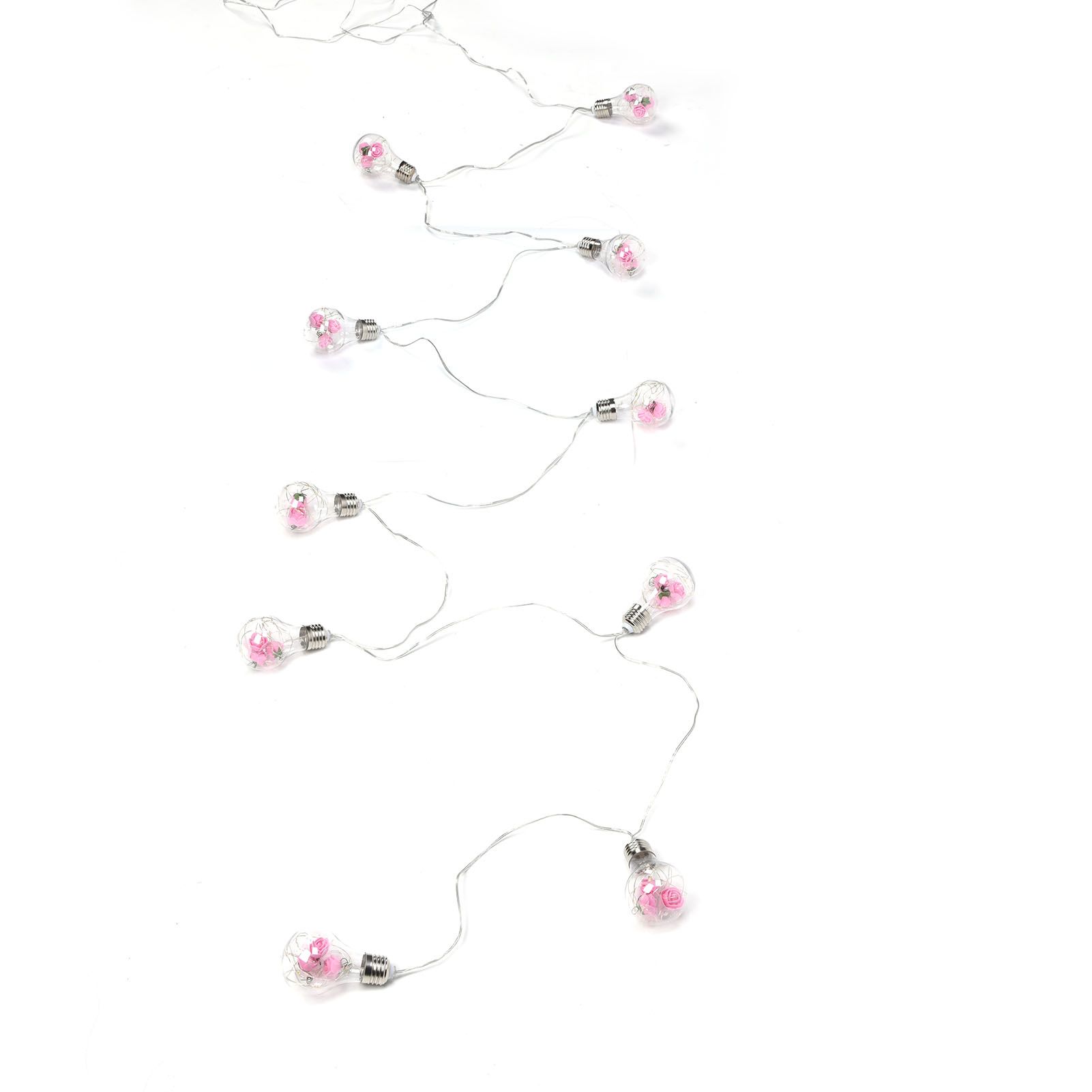 Light String 100LEDs Copper Wire Light String Artificial Rose E27 Bulb Children's Room Bedroom Decorative Lamp - Image 5