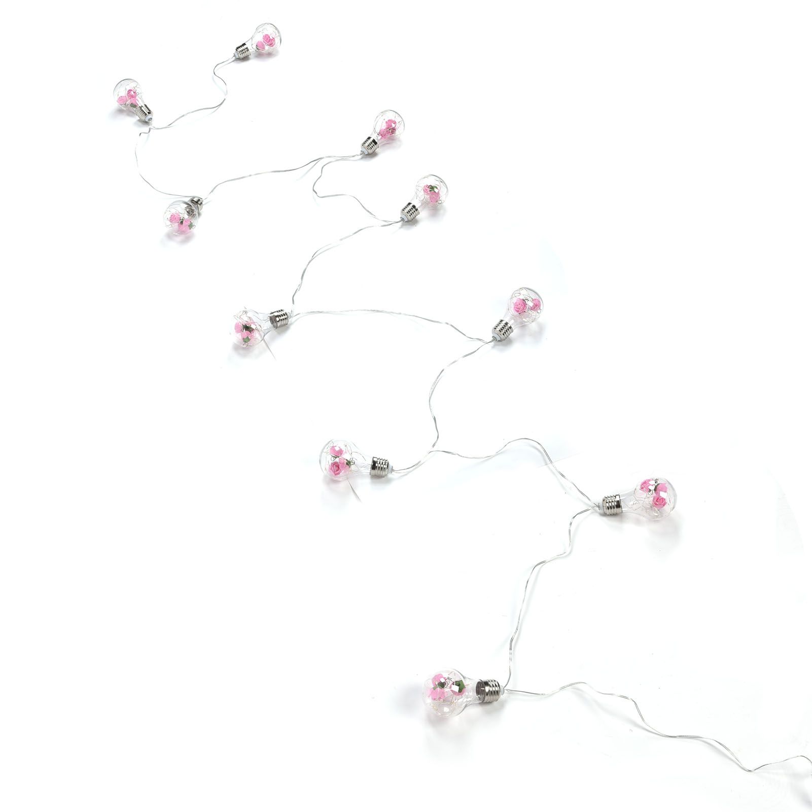 Light String 100LEDs Copper Wire Light String Artificial Rose E27 Bulb Children's Room Bedroom Decorative Lamp - Image 7