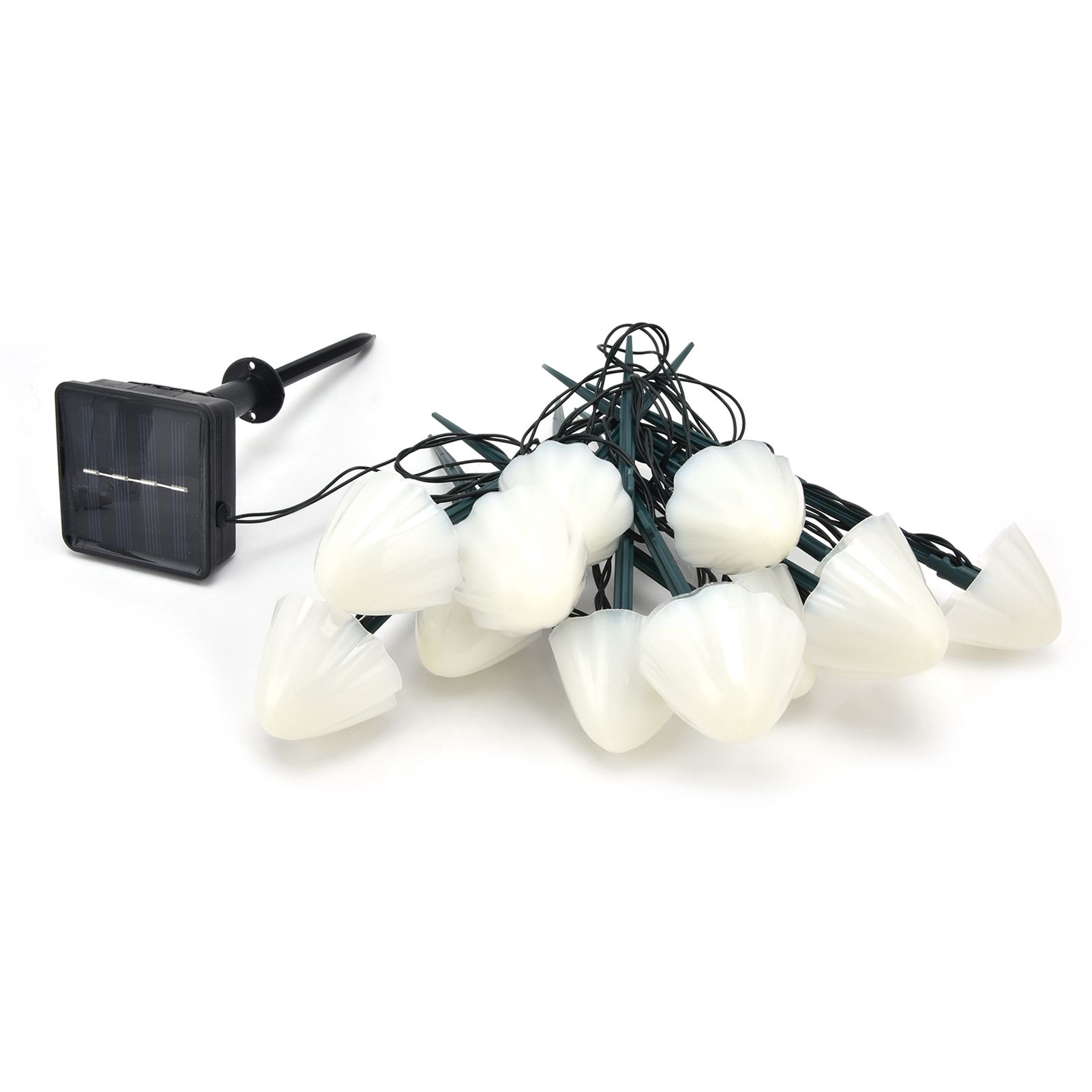 Solar Mushroom Shaped Light String Waterproof Decorative Lamp with 12LEDs 2 Lighting Modes - Image 1