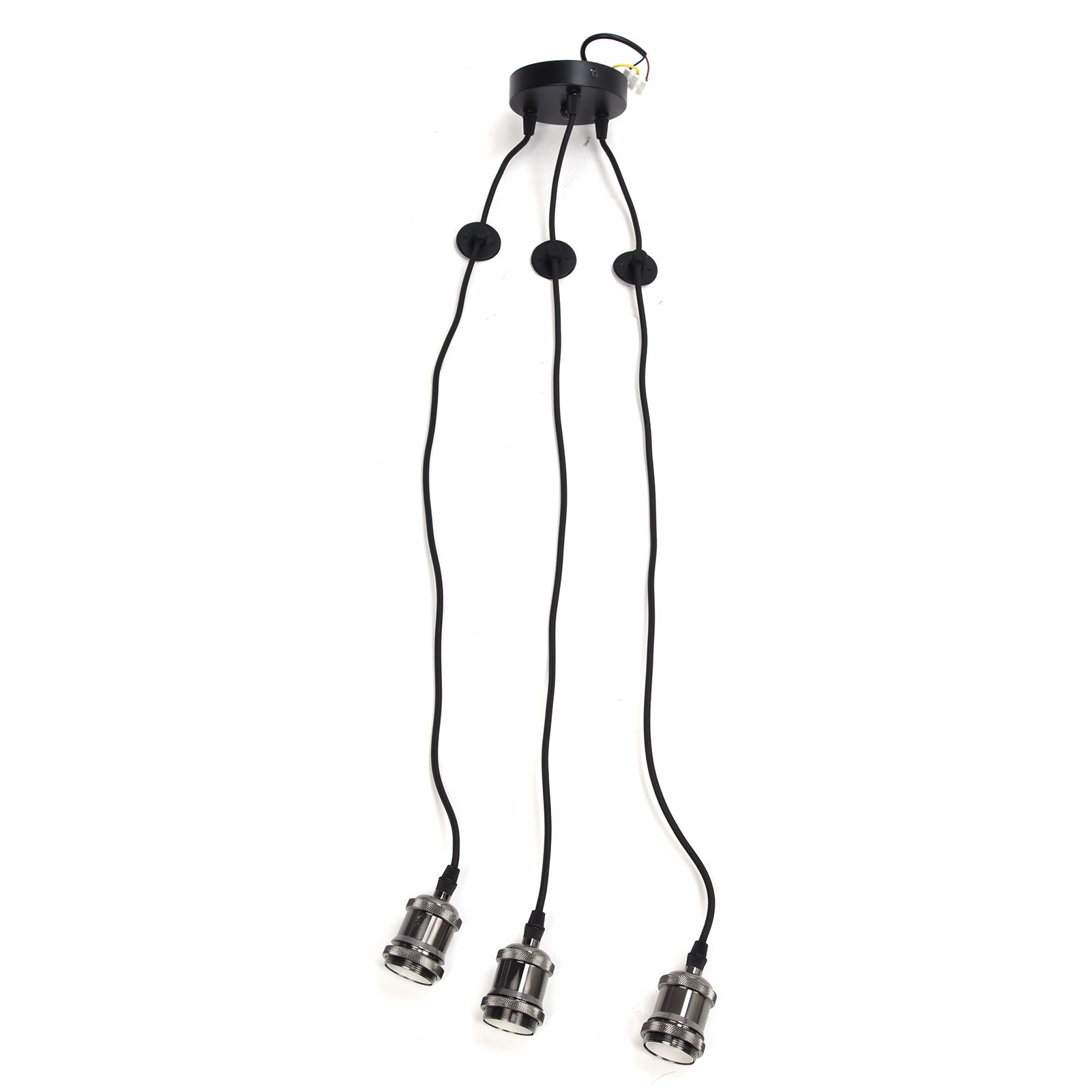 3 Arms Chandelier Lamp Holder Metal Retro Decoration Ceiling Light Socket for Home Dining Hall Bars - Image 2