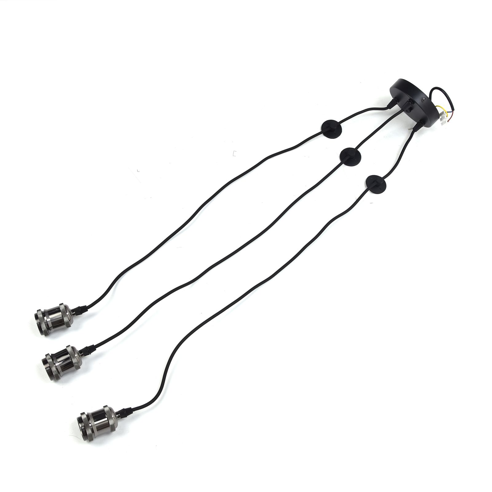 3 Arms Chandelier Lamp Holder Metal Retro Decoration Ceiling Light Socket for Home Dining Hall Bars - Image 3