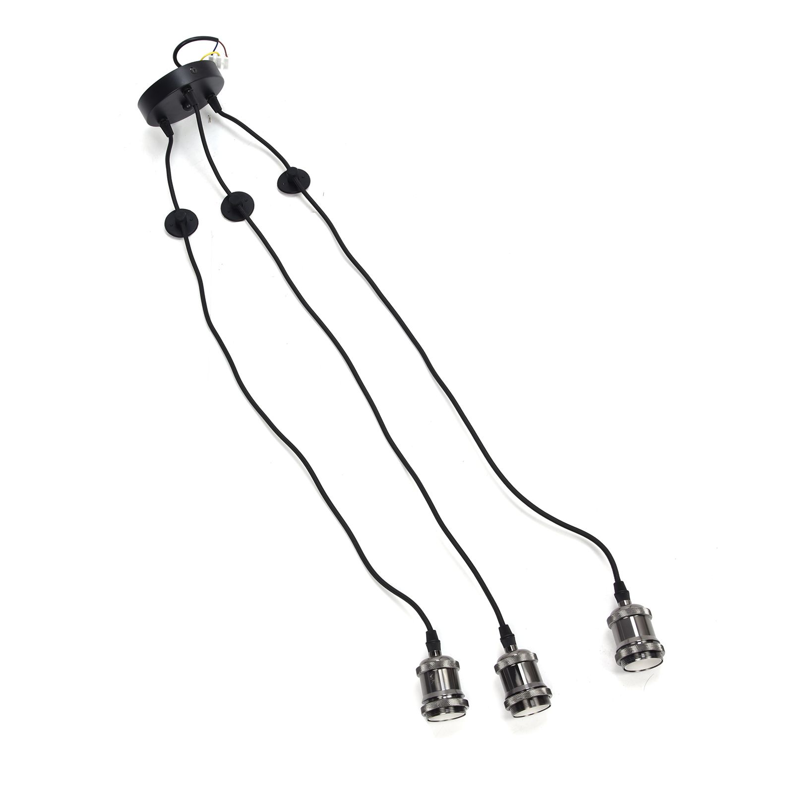 3 Arms Chandelier Lamp Holder Metal Retro Decoration Ceiling Light Socket for Home Dining Hall Bars - Image 4