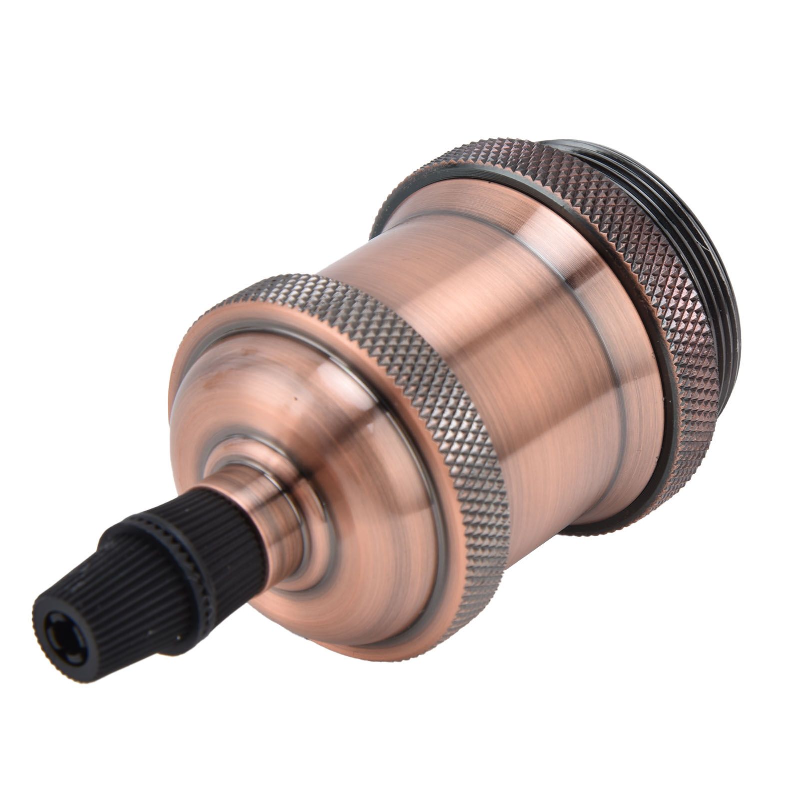 6 Pcs Lamp Holder Metal E26 E27 Screw Retro Lighting Base Accessories with Ground Aluminum ShellRed Bronze - Image 8