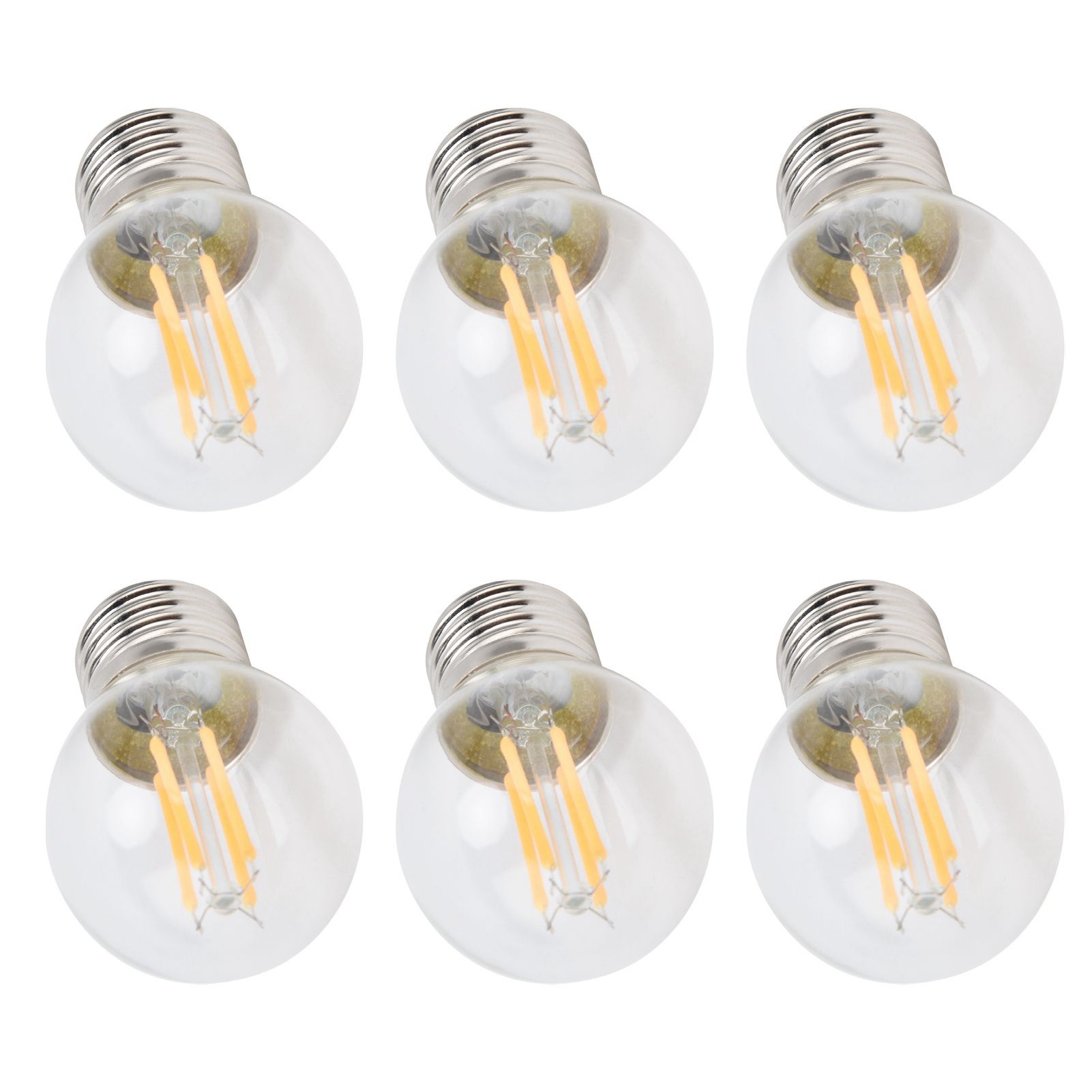 6PCS G45 E27 LED Light Bulb Transparent Glass Bulb Vintage Filament Lamp Warm Light 6W 220V - Image 2