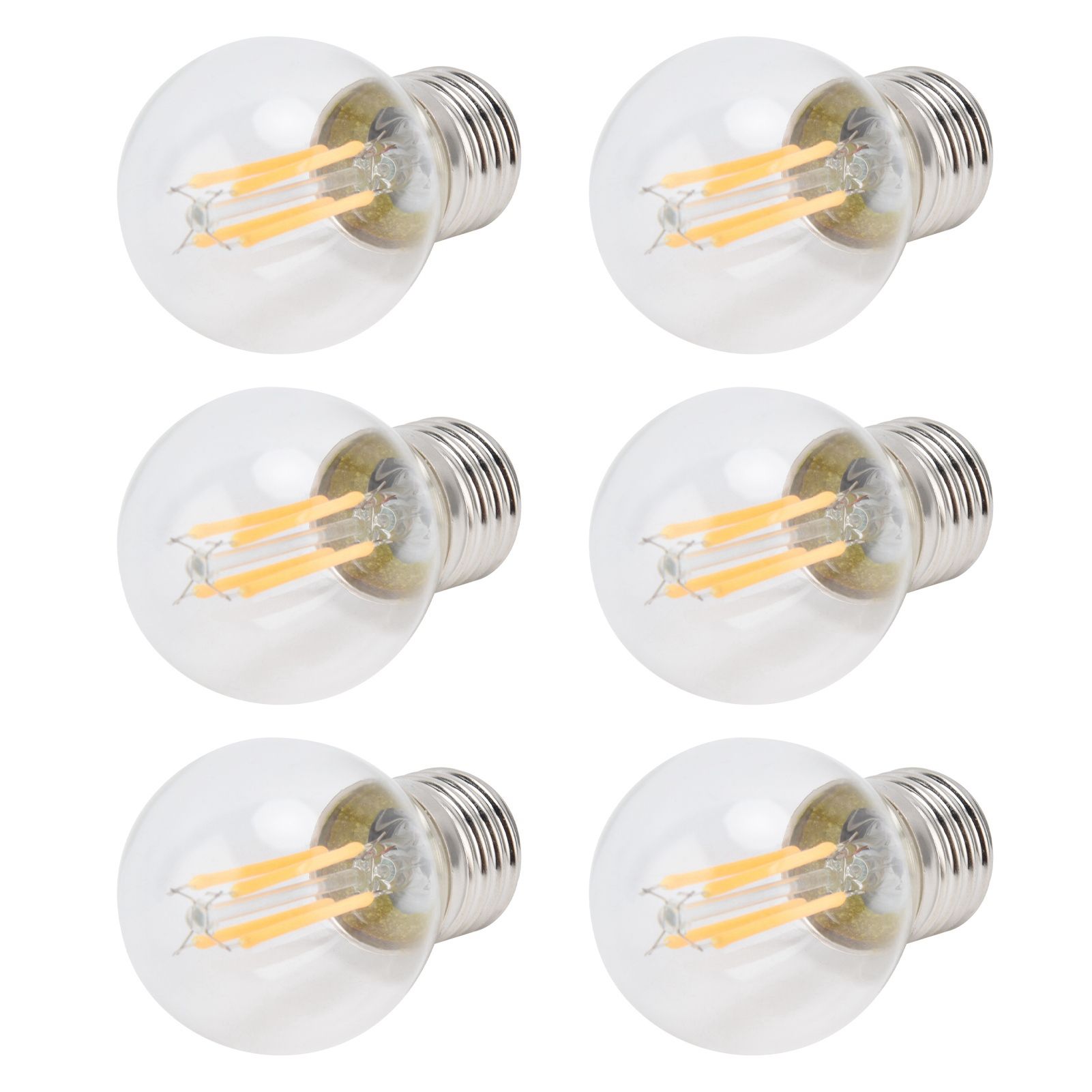6PCS G45 E27 LED Light Bulb Transparent Glass Bulb Vintage Filament Lamp Warm Light 6W 220V - Image 4
