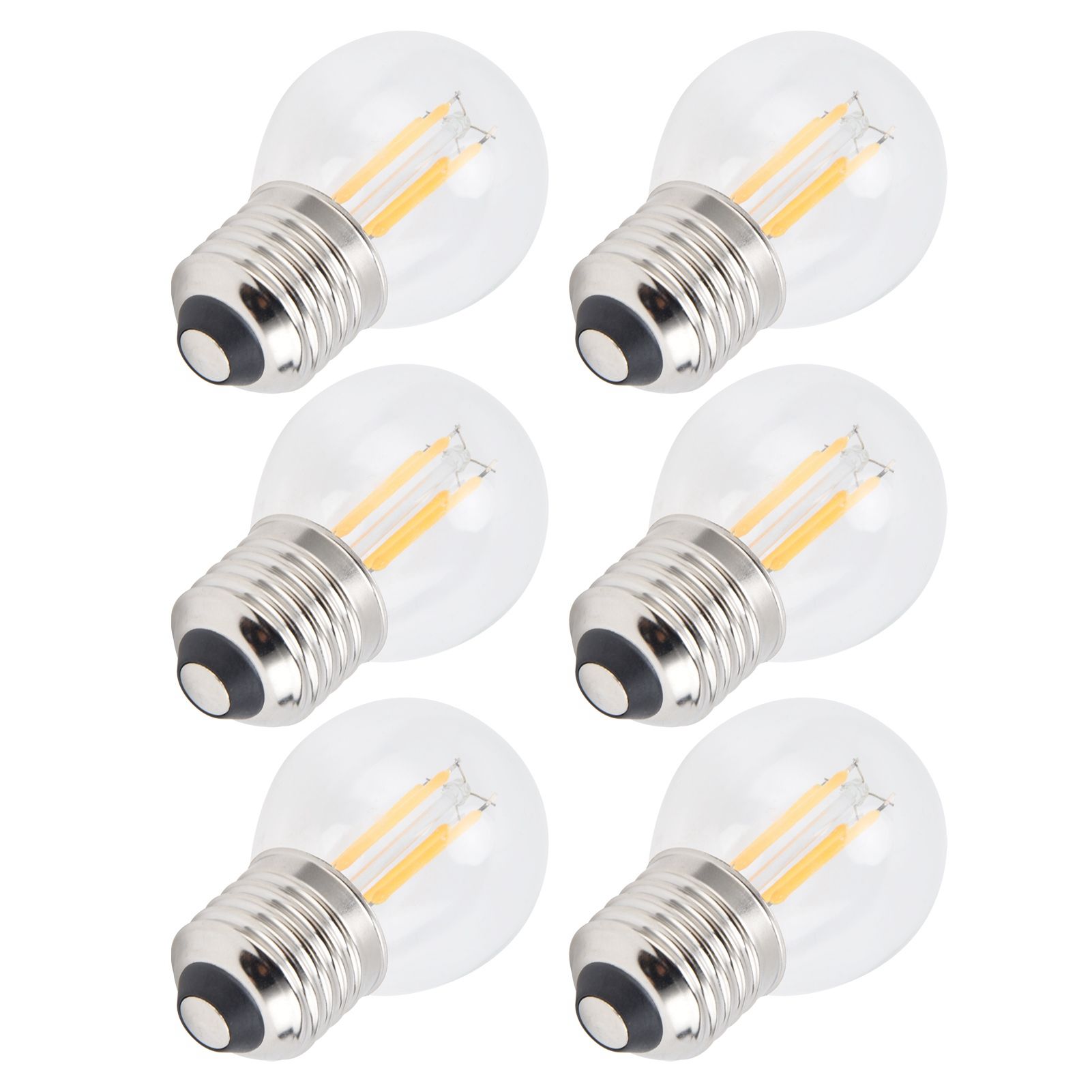 6PCS G45 E27 LED Light Bulb Transparent Glass Bulb Vintage Filament Lamp Warm Light 6W 220V - Image 6